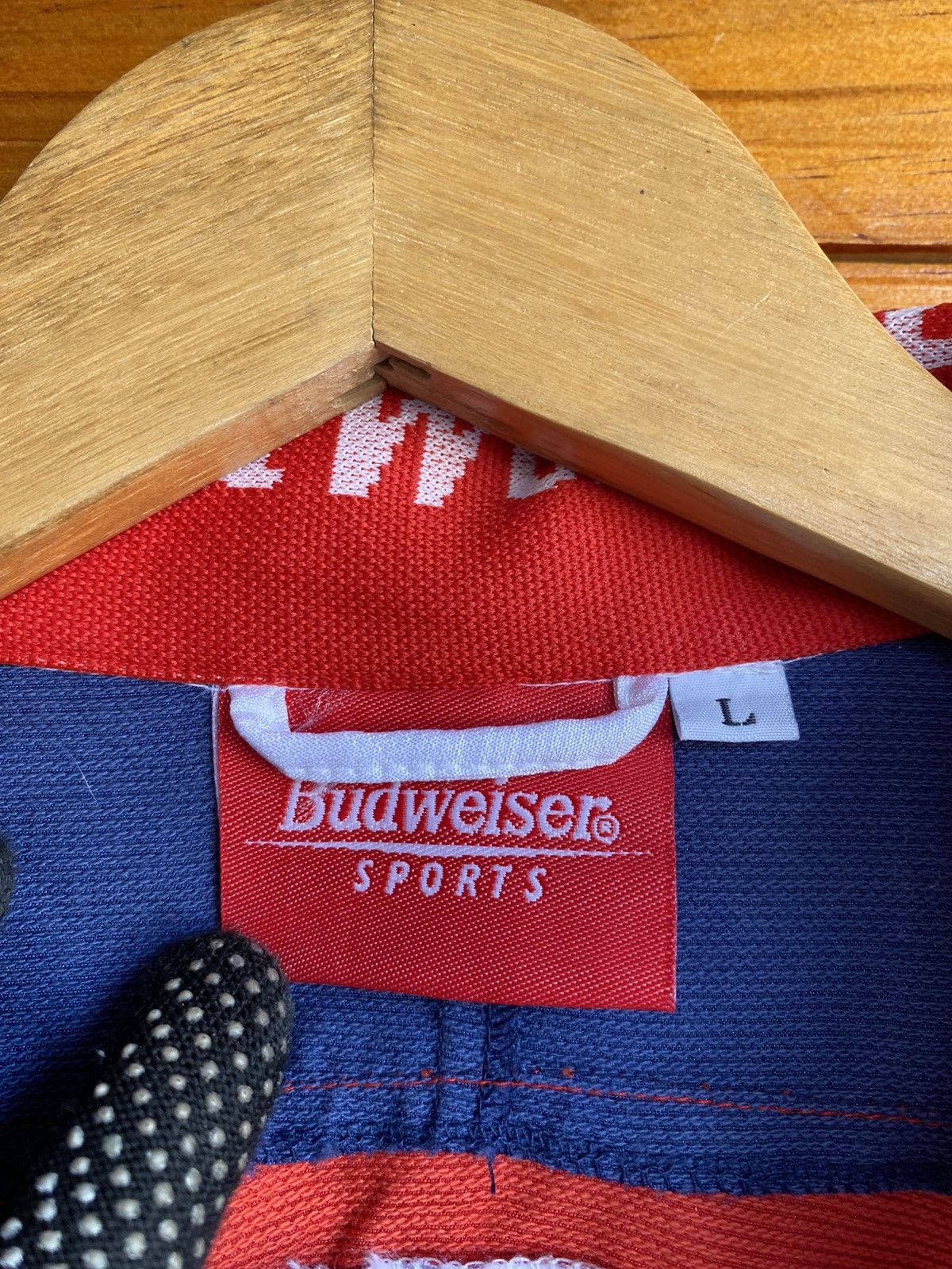 Budweiser Vintage Budweiser Sports Racing Jacket – Red White Blue Size US L / EU 52-54 / 3 - 8 Thumbnail