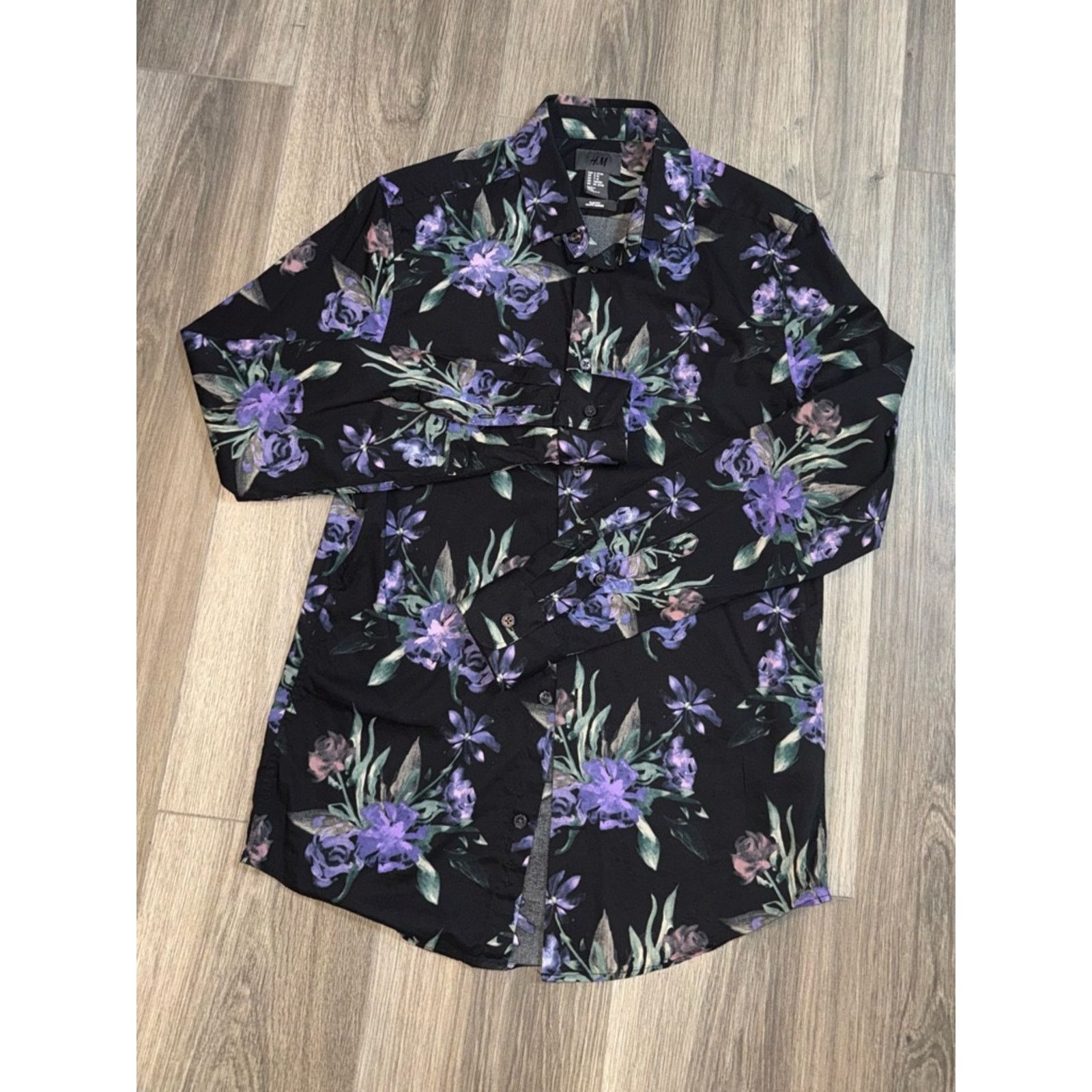 H&M H&M Men’s Slim Fit Floral Button Down Cotton Shirt Sz Small Size US S / EU 44-46 / 1 - 1 Thumbnail