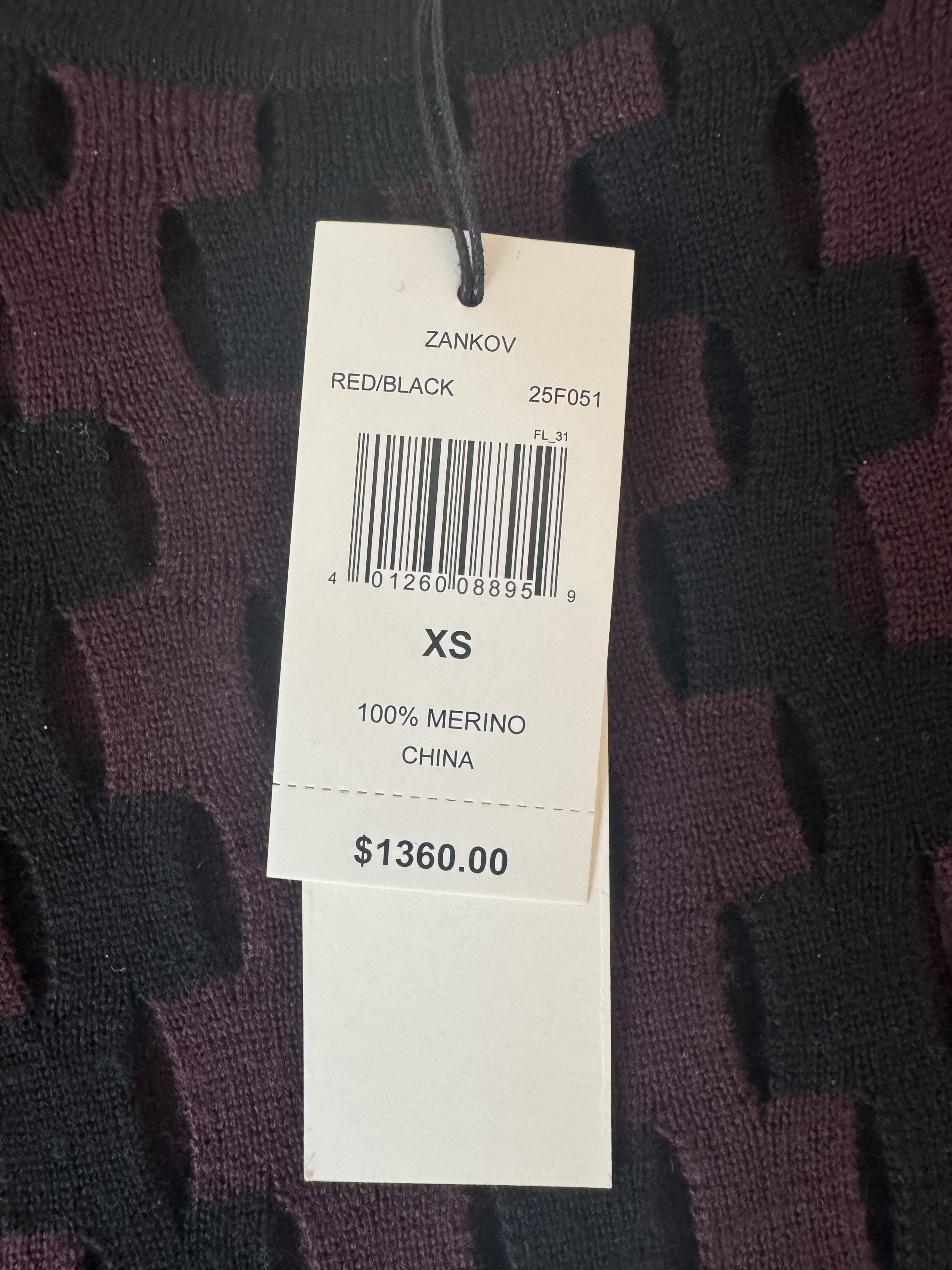 Other Zankov Natalie Two-Tone Open-Knit Long Sleeve Maxi Dress Size XS / US 0-2 / IT 36-38 - 7 Thumbnail