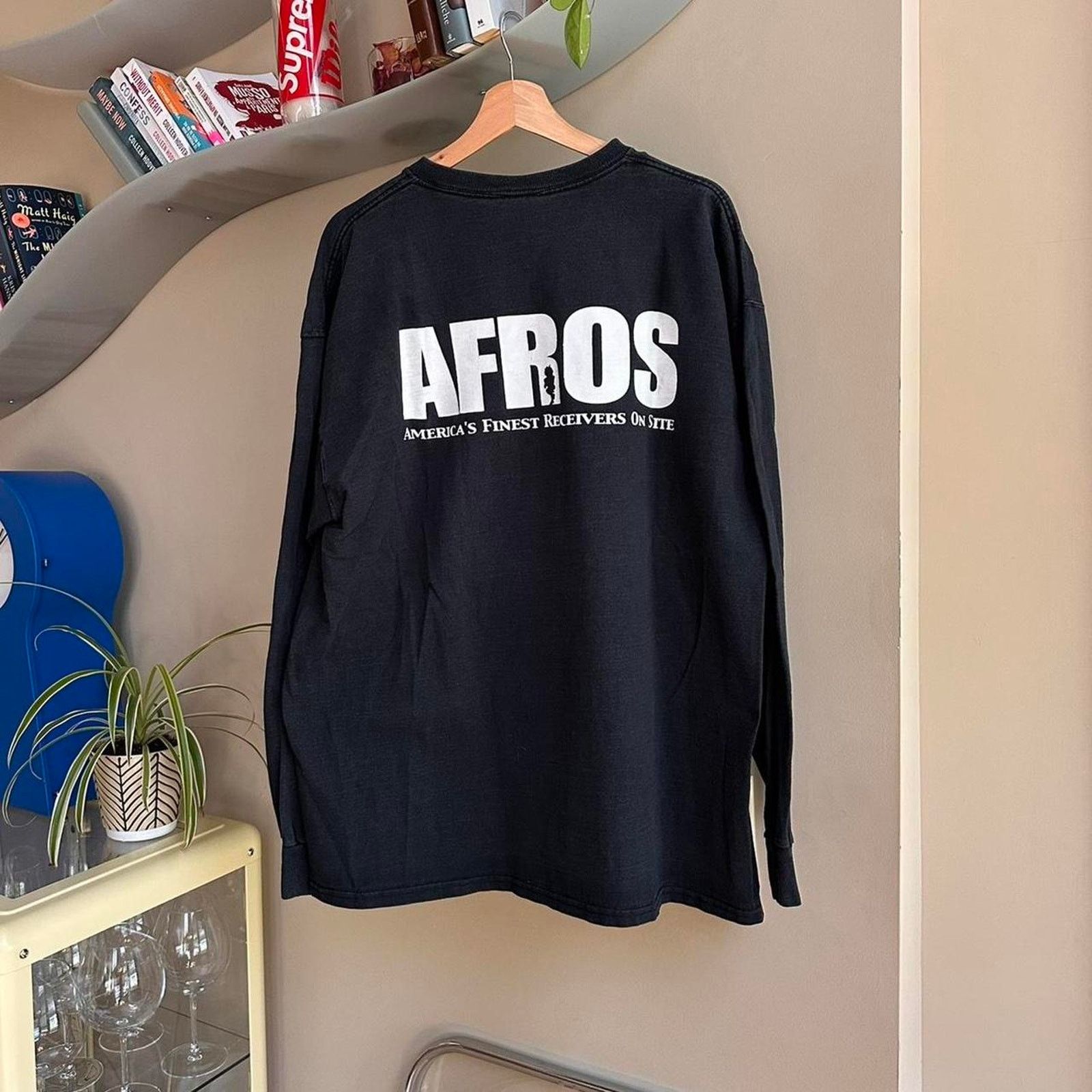 Fruit Of The Loom × Rap Tees × Vintage Vintage Afros Rap Long Sleeve Shirt Size US XXL / EU 58 / 5 - 5 Thumbnail