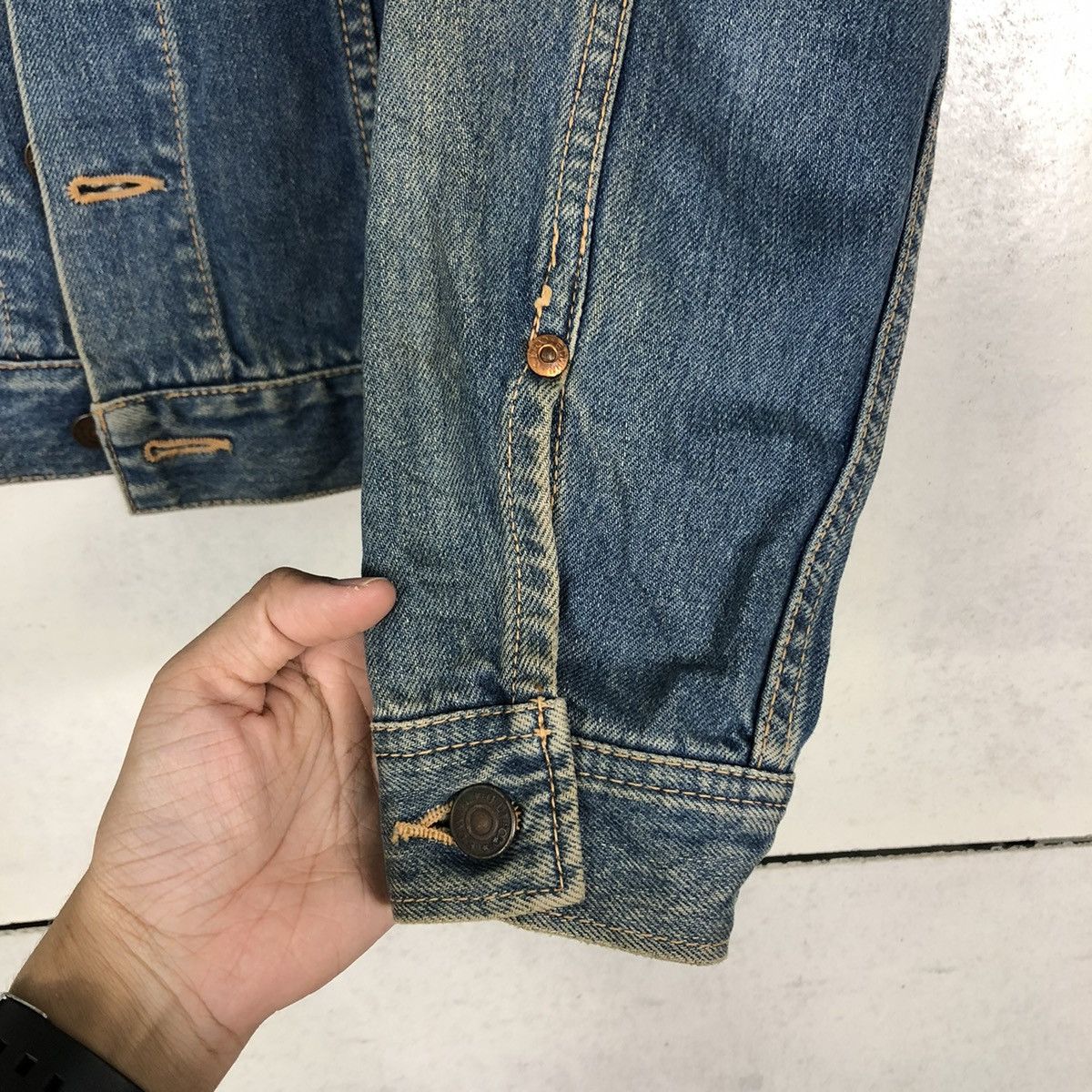 Japanese Brand 🔥VINTAGE CROPPED DENIM TRUCKER JACKET EDWI Size US M / EU 48-50 / 2 - 15 Thumbnail