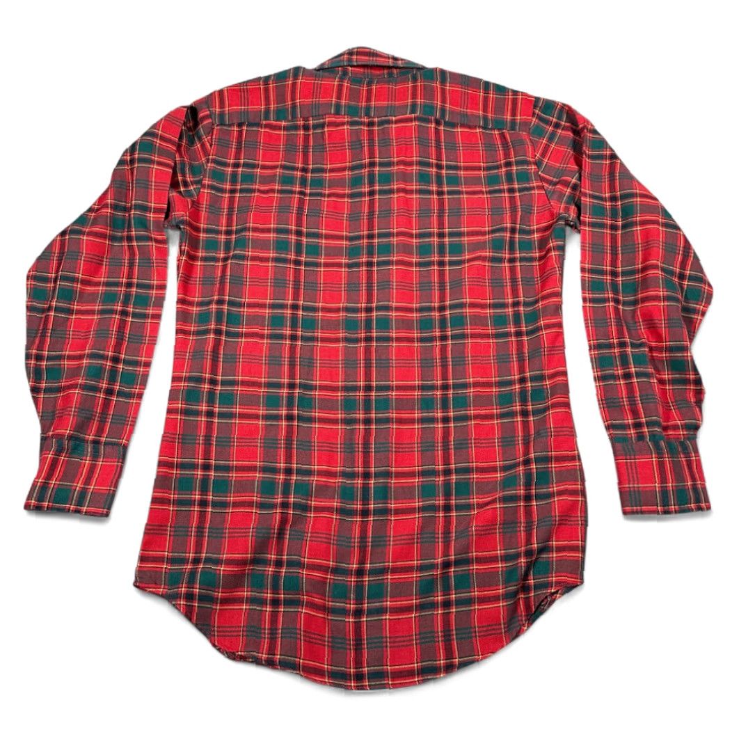 Sears VINTAGE Kingsport Shirt Adult SMALL Red Plaid 80s Cotton Polyester Button-Up with Pockets Mens Size US S / EU 44-46 / 1 - 3 Thumbnail