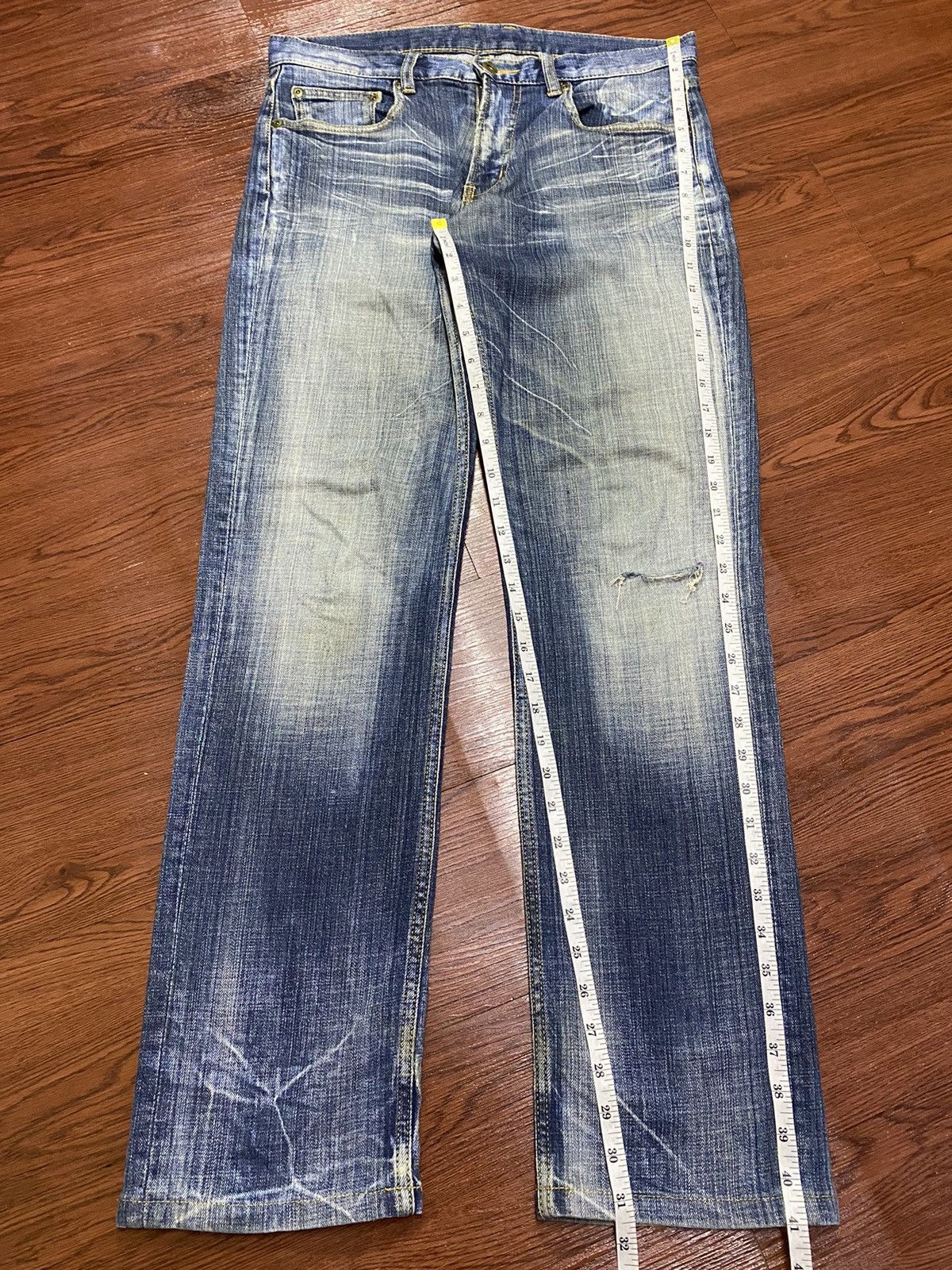 Nicole Club Vintage Japanese Brands Faded Wash Distressed Loose Jeans Size US 34 / EU 50 - 17 Thumbnail