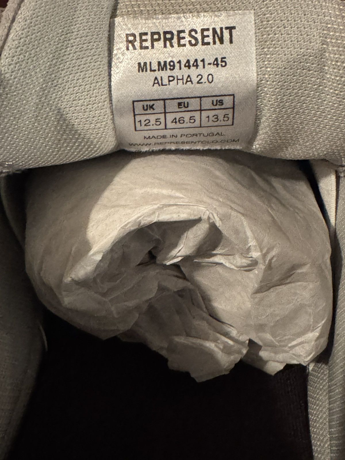 Represent Clo. Represent Clo Alpha 2.0 Light Grey Men Sneakers Size US 13 / EU 46 - 10 Thumbnail