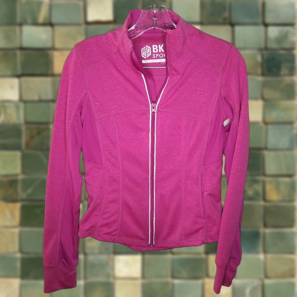 BKE BKE Sport Womens Jacket Full Zip Activewear Size M Pink Purple Sports | Shirt? Size M / US 6-8 / IT 42-44 - 1 Thumbnail