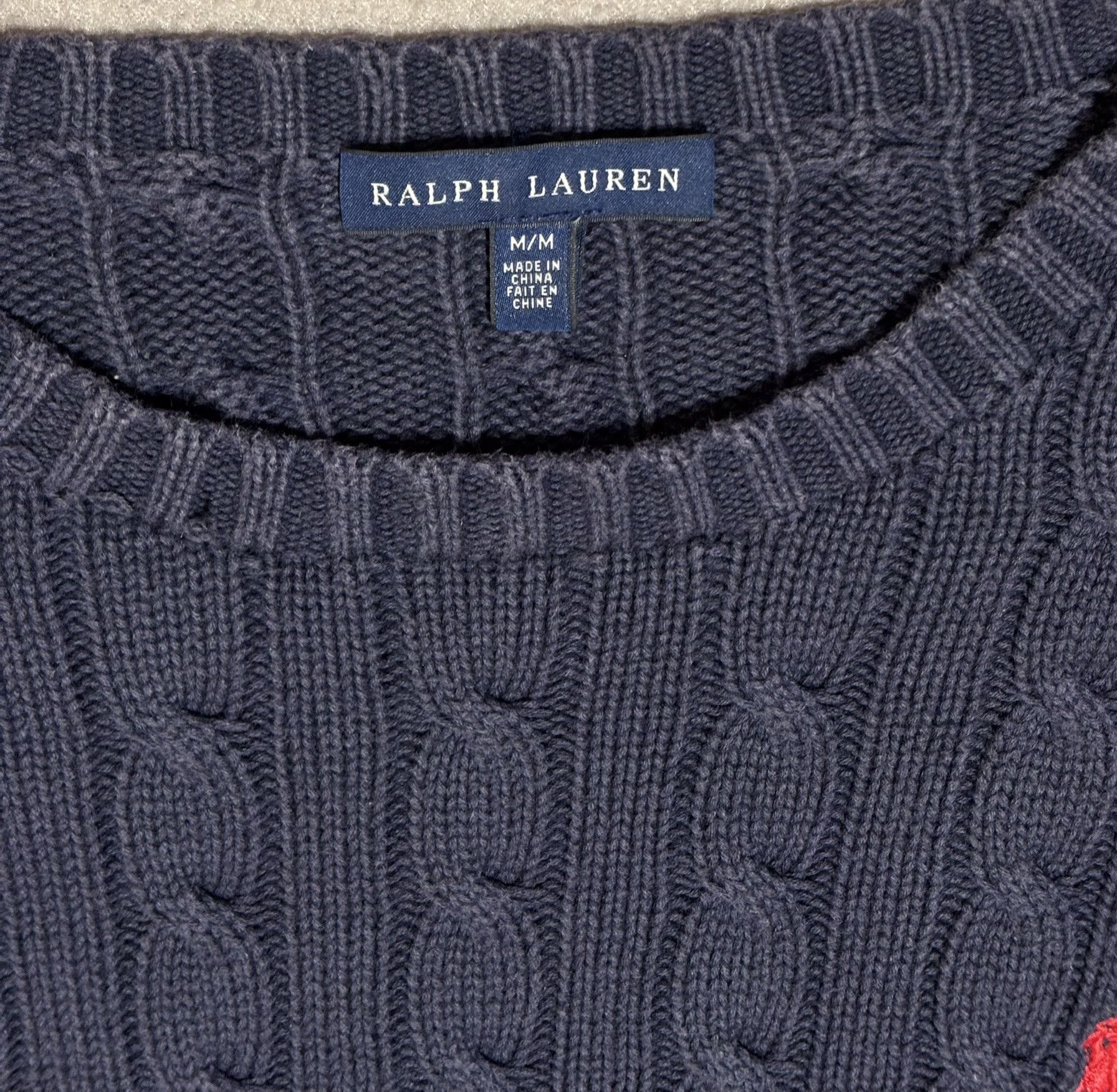 Ralph Lauren Ralph Lauren Cable Sweater Navy Medium Size M / US 6-8 / IT 42-44 - 10 Thumbnail