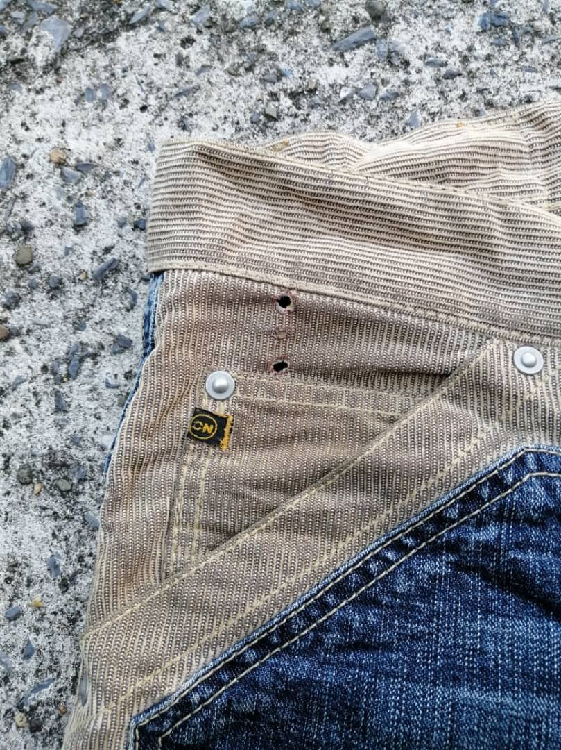 Designer Cordon Corduroy Denim Double Knee Pants Size US 31 - 11 Thumbnail