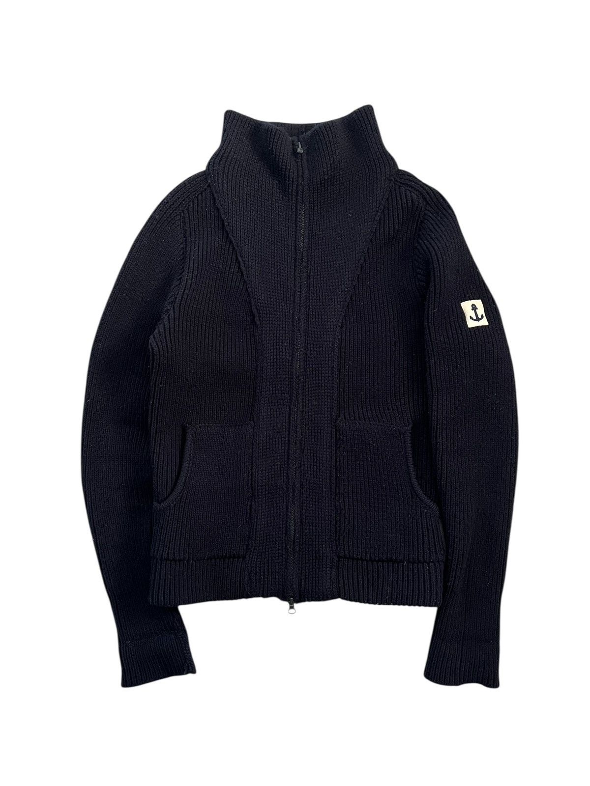 Blue Blue Japan Blue Blue Indigo Zipper Navy Knit Sweater Size US M / EU 48-50 / 2 - 1 Thumbnail