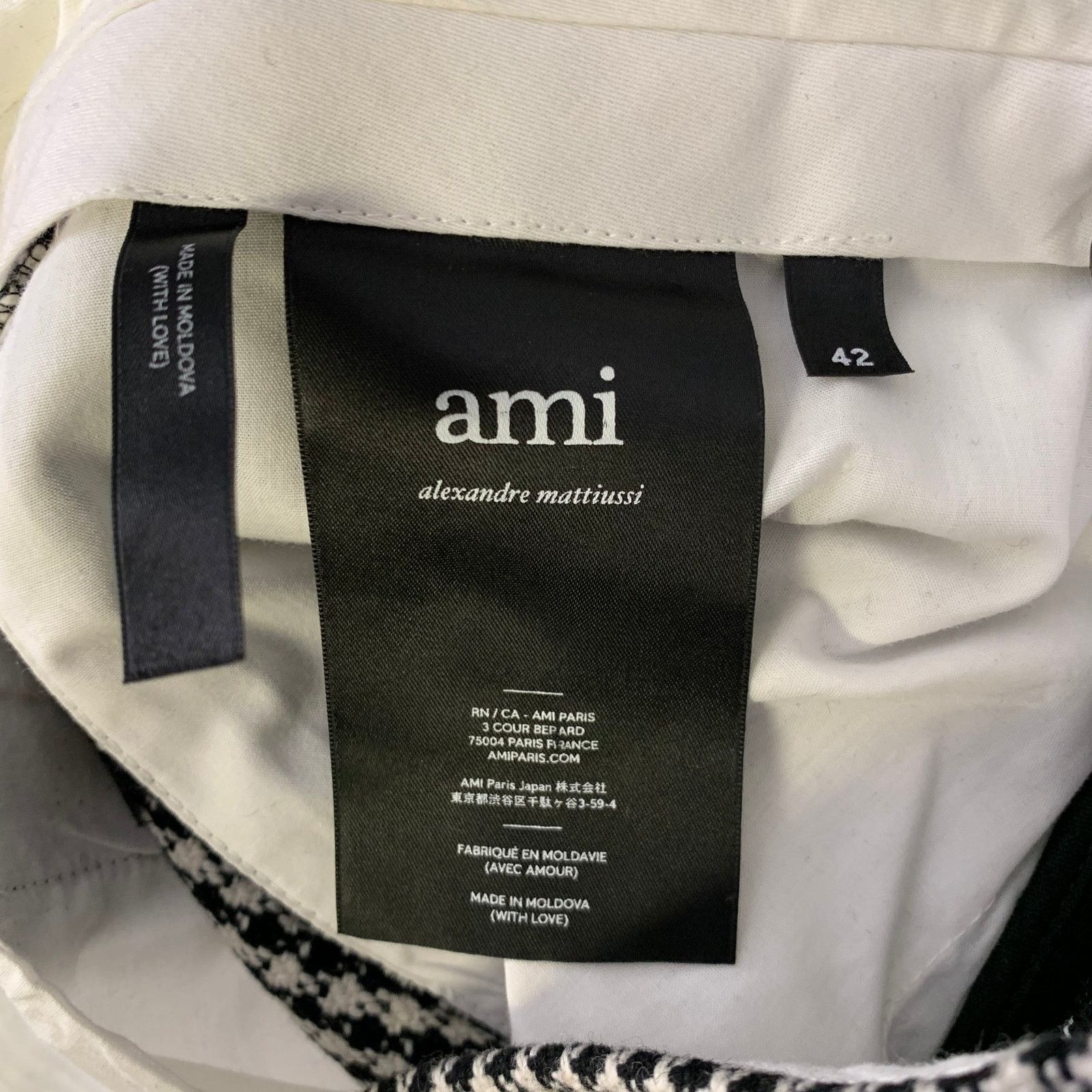AMI Size 34 Black White Houndstooth Casual Pants Size US 34 / EU 50 - 5 Thumbnail