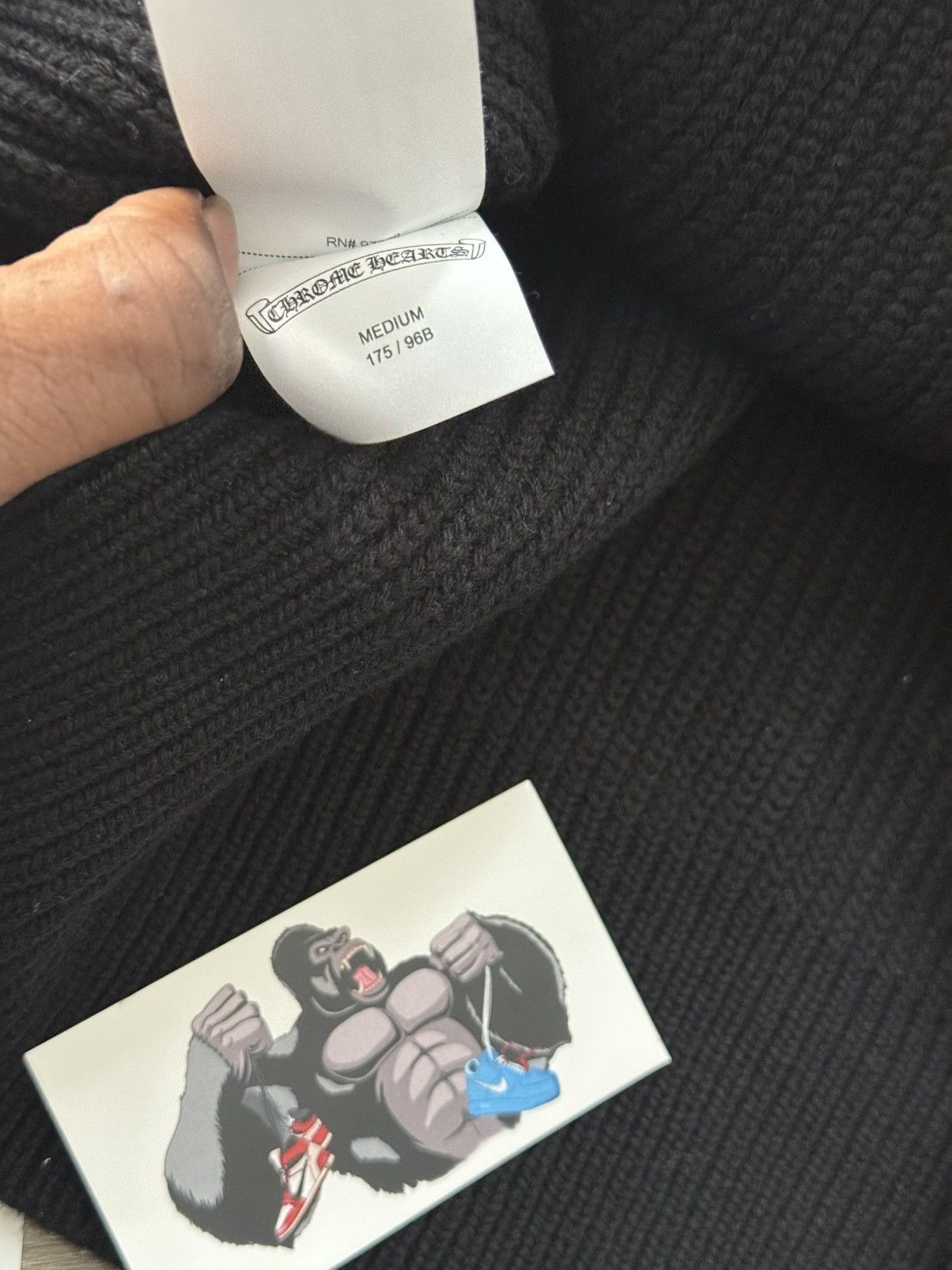 Chrome Hearts Chrome Hearts Y NOT Cemetery Cross Patch Cashmere Zip Up Size US M / EU 48-50 / 2 - 9 Thumbnail