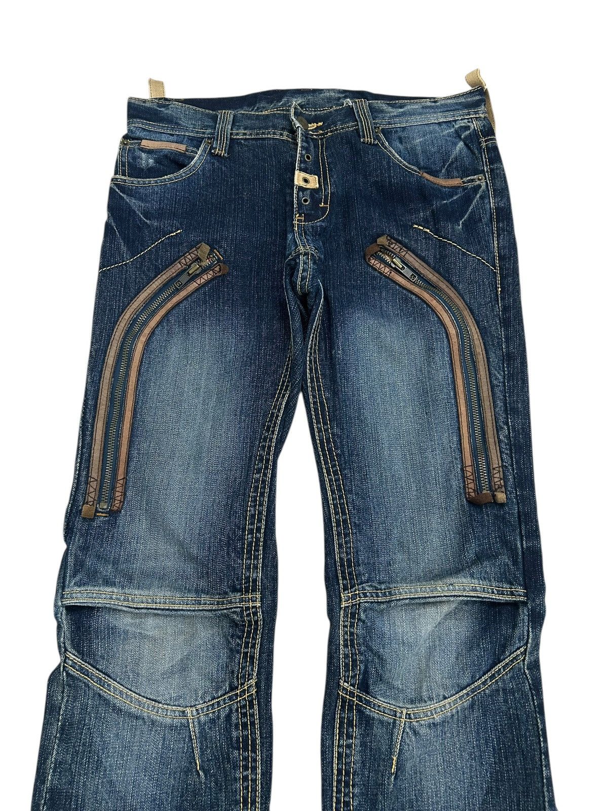 PPFM Vintage PPFM Jeans Unique Pocket Style Straight Leg Size US 30 / EU 46 - 4 Thumbnail