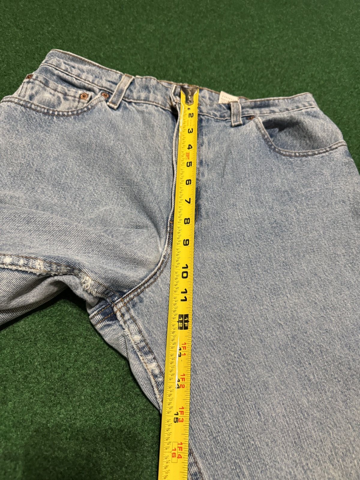 Levi's Vtg 90s Levi’s 550 Relaxed Fit USA Made Light Wash Jeans Size 31" - 11 Thumbnail