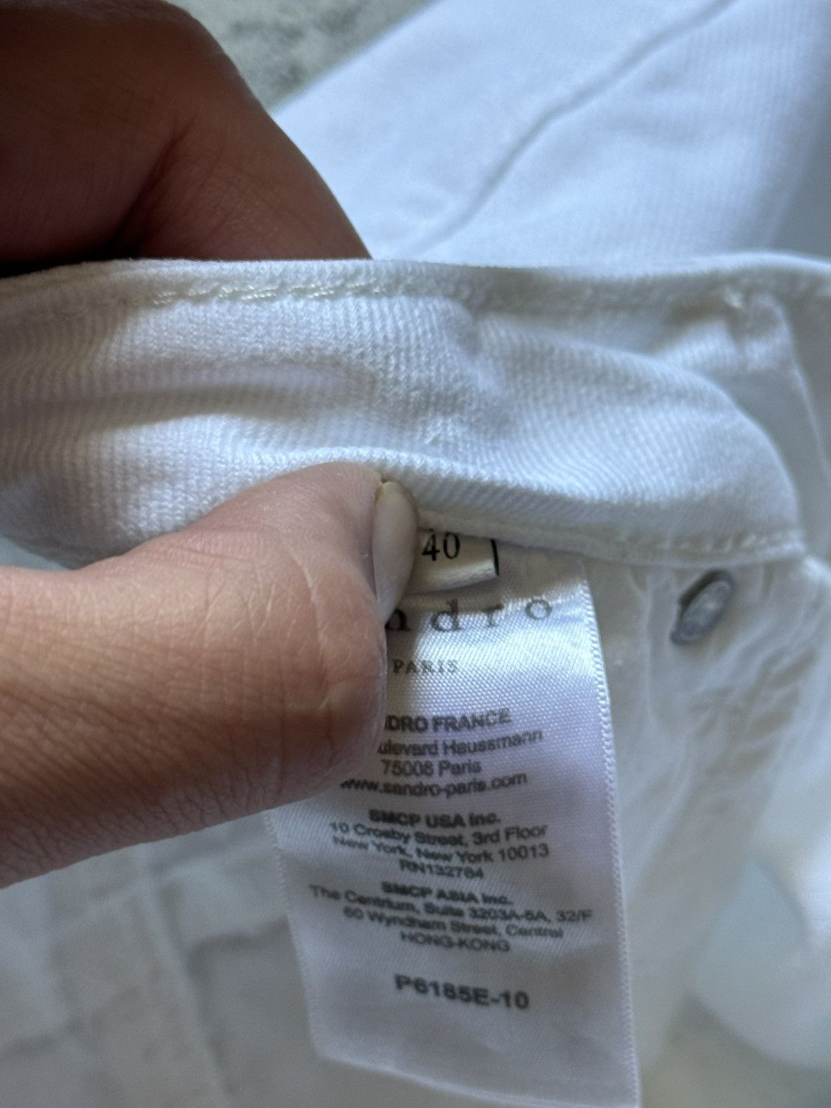 Sandro Sandro Paris White Slim Fit Tapered Denim Jeans Size 40 Size 27" / US 4 / IT 40 - 10 Thumbnail