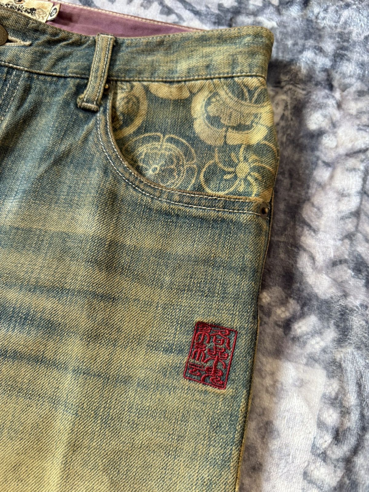 Blue Blue Japan × Japanese Brand × KOJIMA GENES Karakuri Japan Artisanal Double Pocket Mud Wash Baggy Jeans Size US 30 / EU 46 - 14 Thumbnail
