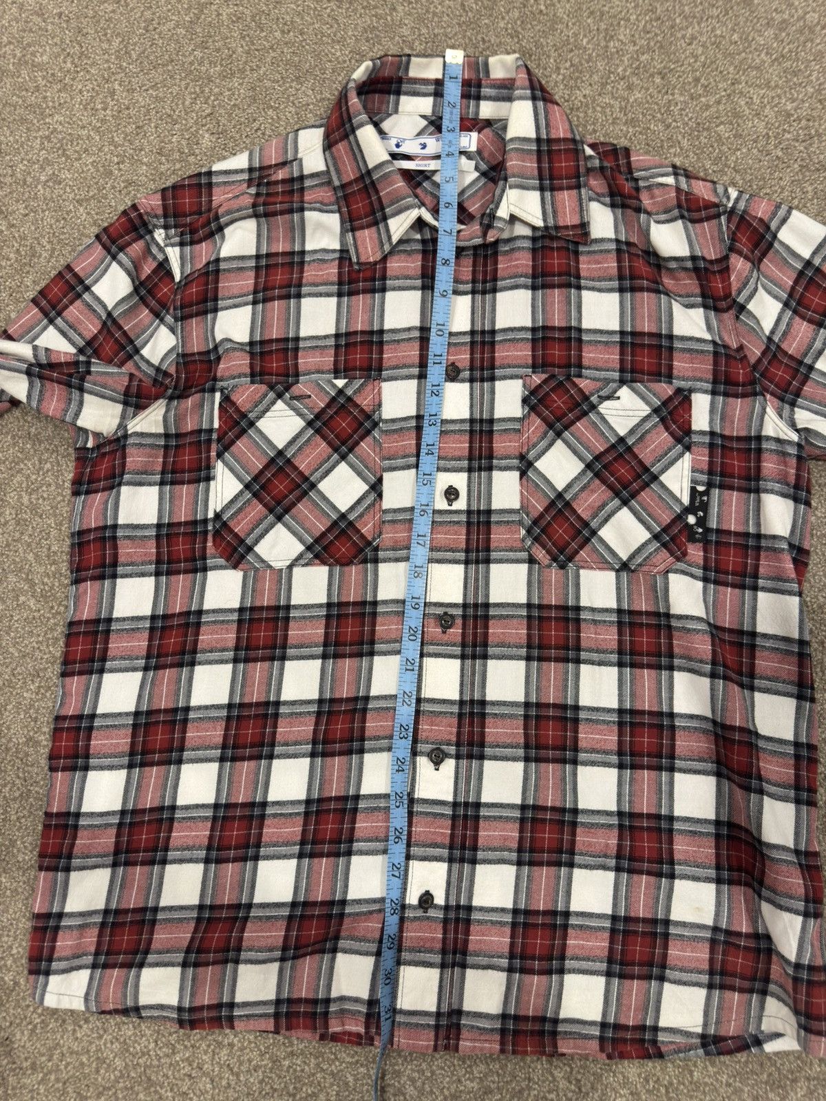 Off-White OFF-WHITE ALLOVER CHECK FLANNEL ARROW SHIRT Size US XL / EU 56 / 4 - 18 Thumbnail