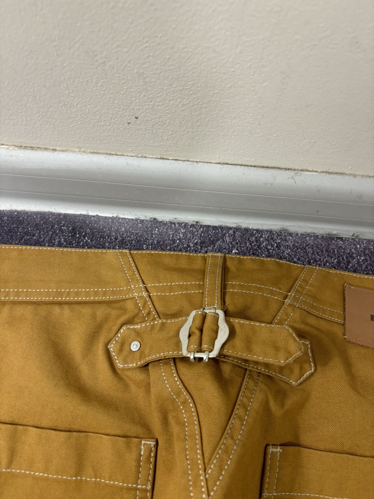 Diesel Diesel P-Frank NWT Buckle Back Men’s Mustard Dungaree Pants Size US 31 - 17 Thumbnail