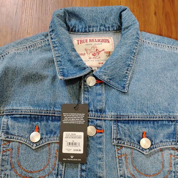 True Religion NWT True Religion Jesse SN Trucker Jean Jacket Denim Size US M / EU 48-50 / 2 - 1 Thumbnail