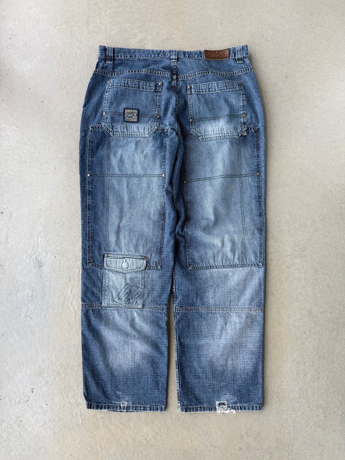 Enyce Vintage Y2K Enyce Multi pocket Baggy Denim Pants Size US 38 / EU 54 - 2 Thumbnail