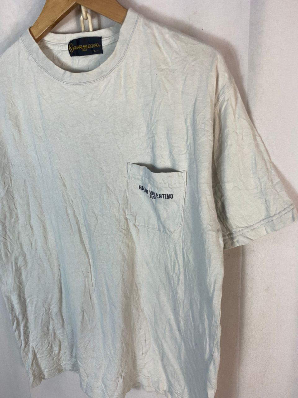 Japanese Brand Gianni Valentino backhit single pocket tshirt Size US L / EU 52-54 / 3 - 2 Thumbnail