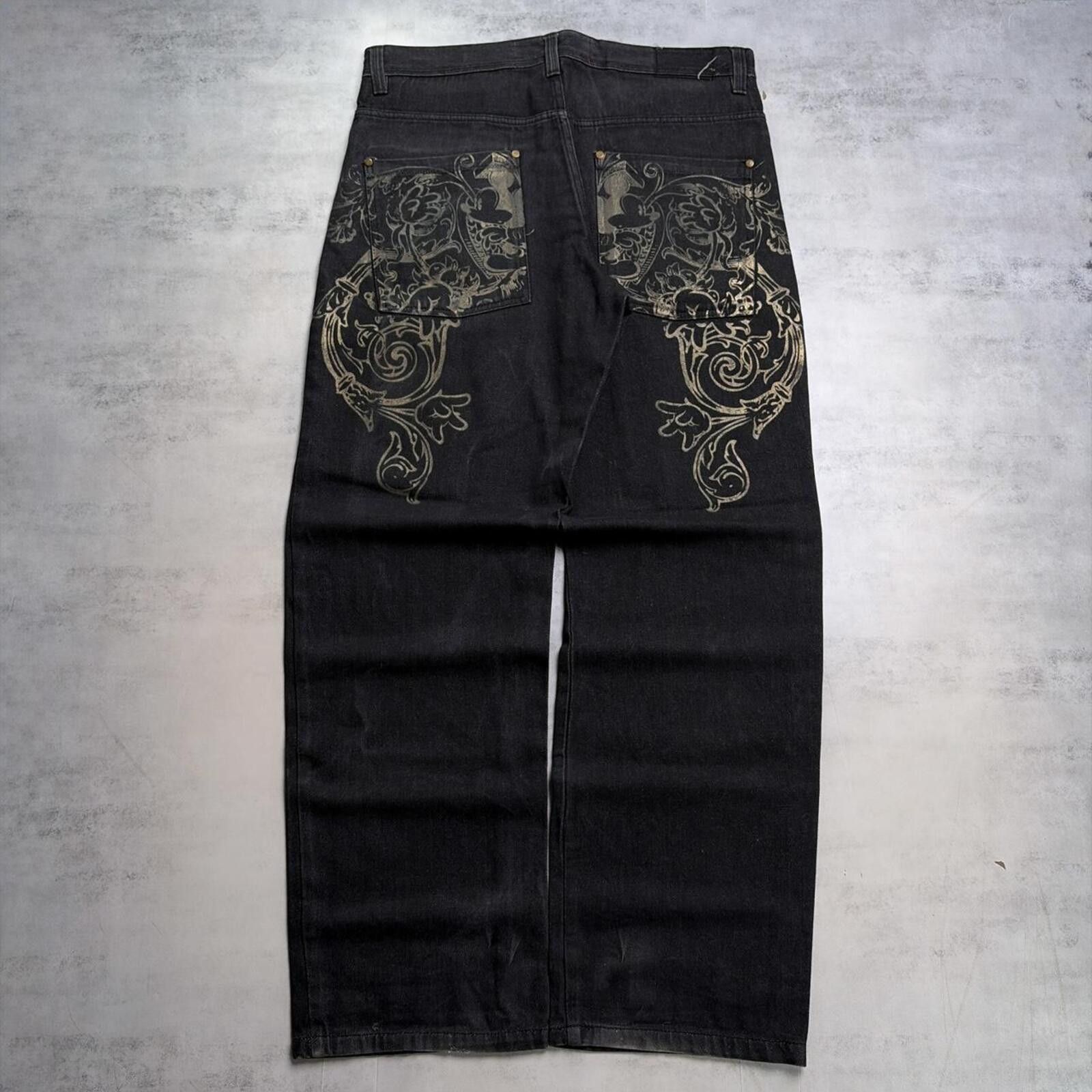 Disney Y2K Disney 1928 Mickey Mouse Grunge Baggy Skater Denim Jeans Size US 36 / EU 52 - 1 Thumbnail