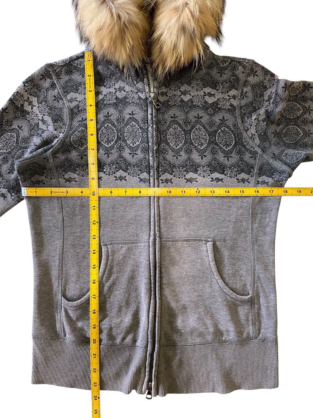 Japanese Brand Fur Luxury Hood Zip Hoodie Grey Tribal Pattern Y2K Jacket Size M / US 6-8 / IT 42-44 - 19 Thumbnail