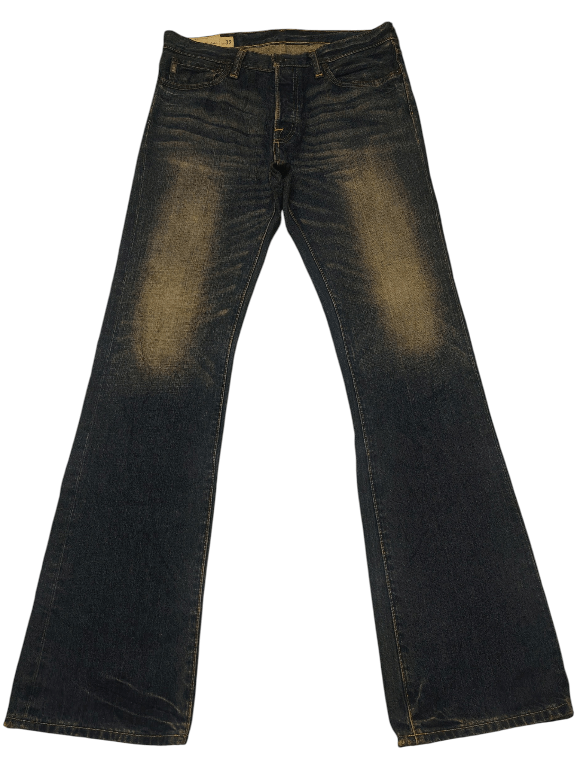 If Six Was Nine Abercrombie & Fitch Baxter Low Rise Slim Boot Flared Jeans Size US 34 / EU 50 - 1 Thumbnail