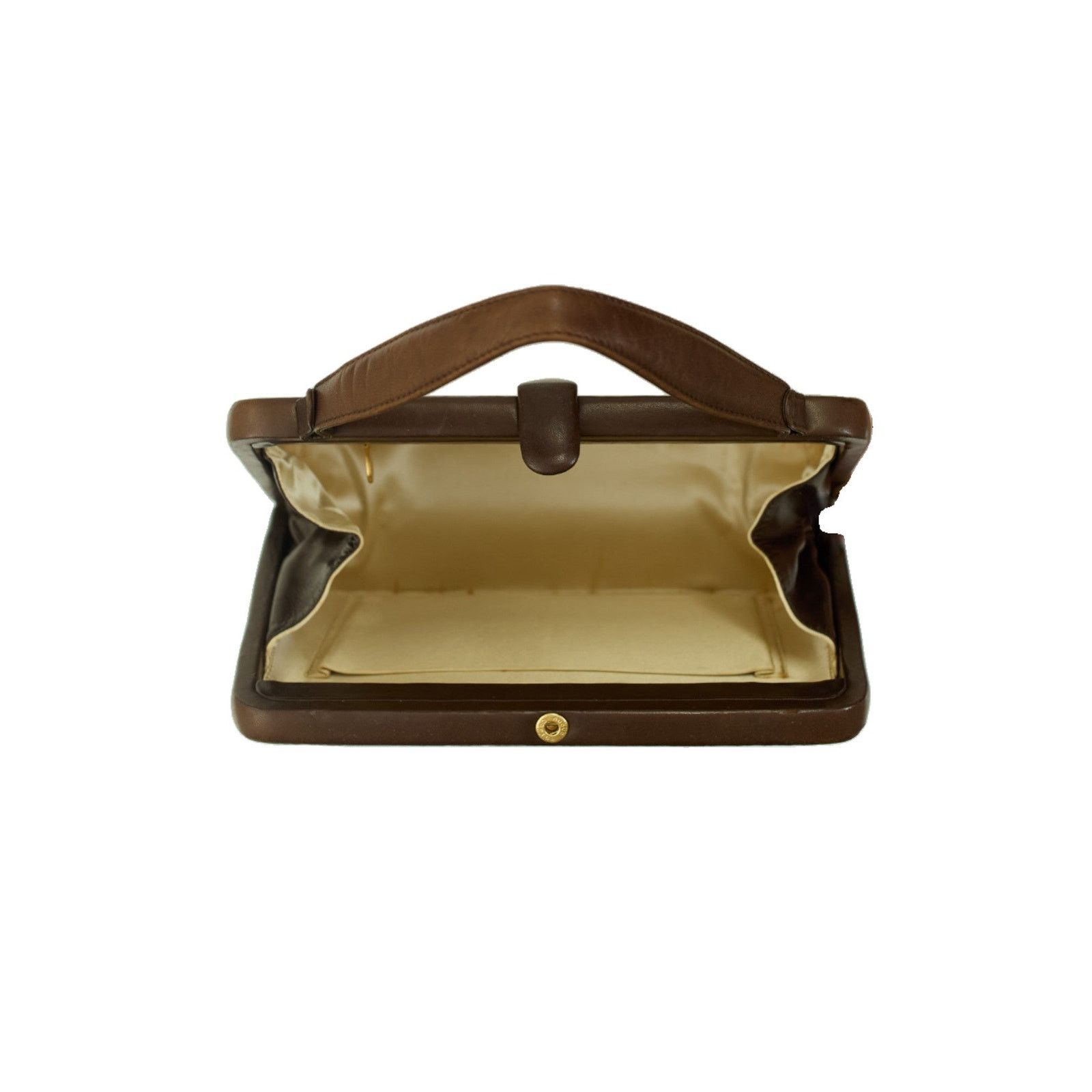 Bottega Veneta Intrecciato Brown Clip Leather Hand Bag Size ONE SIZE - 6 Thumbnail