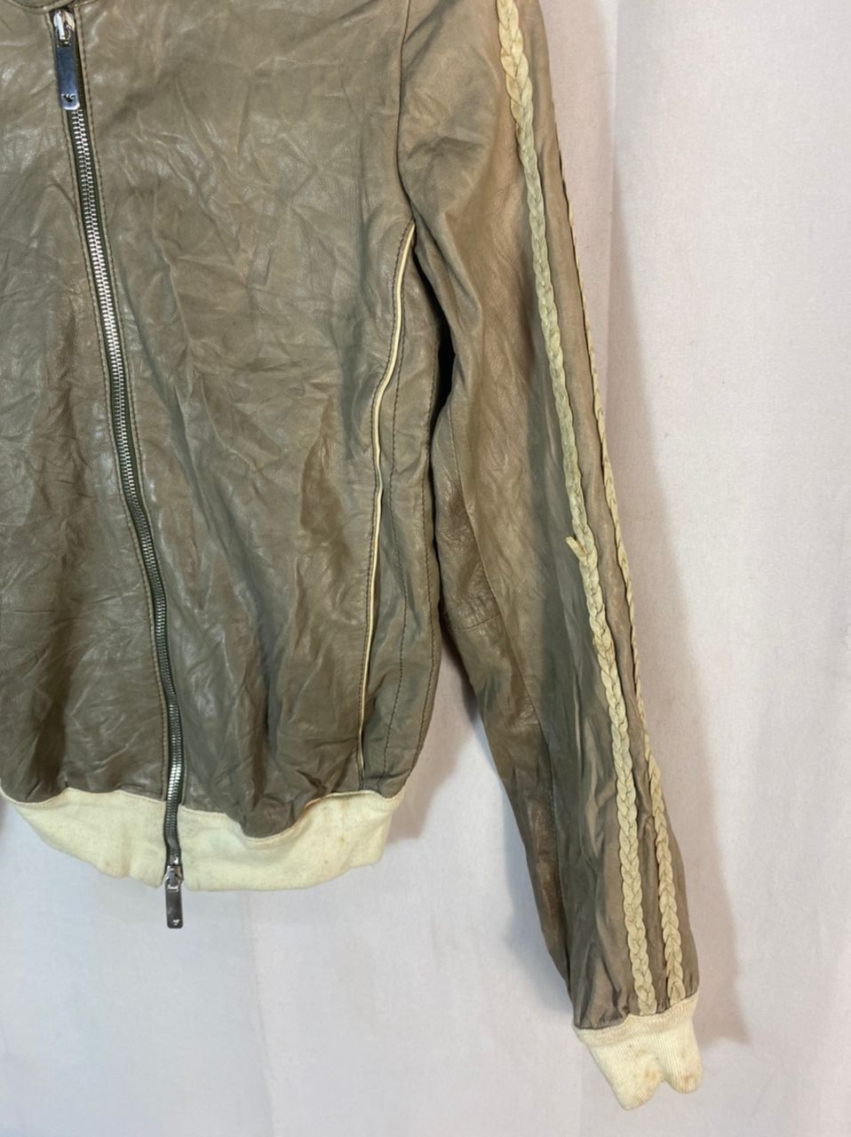Emporio Armani Emporio armani leather zipper jacket Size S / US 4 / IT 40 - 2 Thumbnail