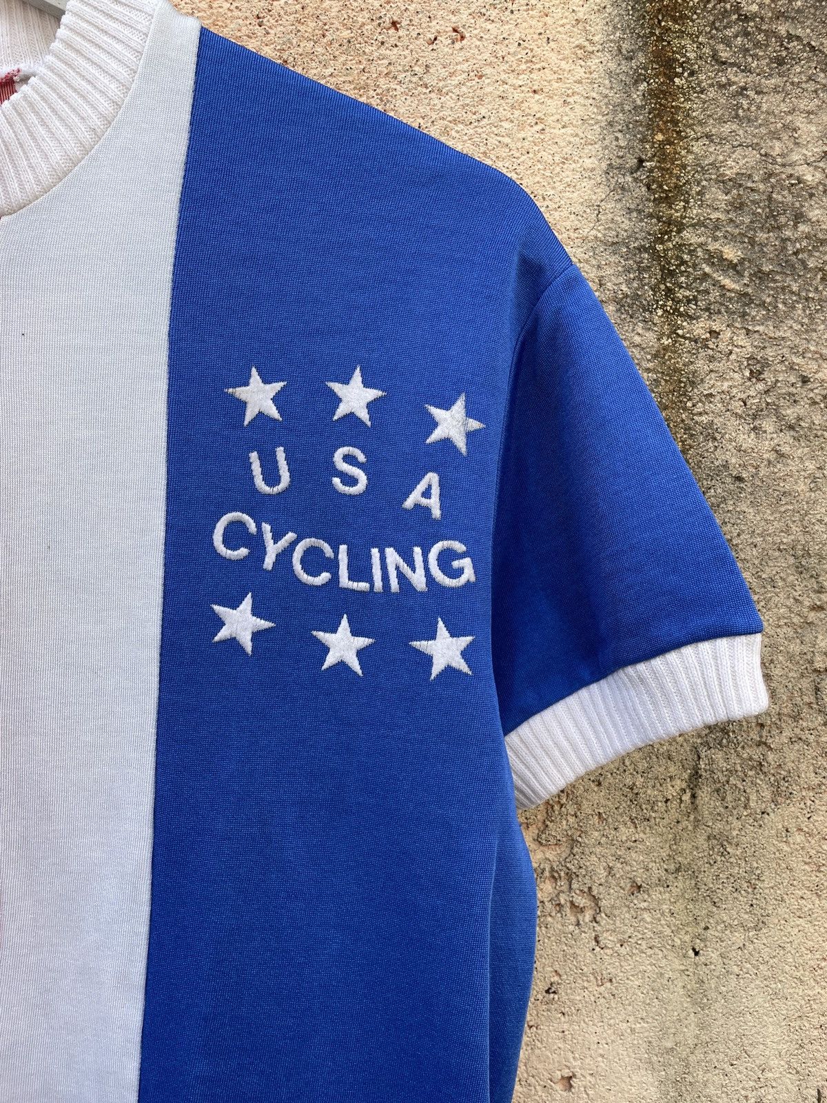 USA Olympics Vintage Jersey Cycling Olympic USA 70s France Made Size US M / EU 48-50 / 2 - 2 Thumbnail