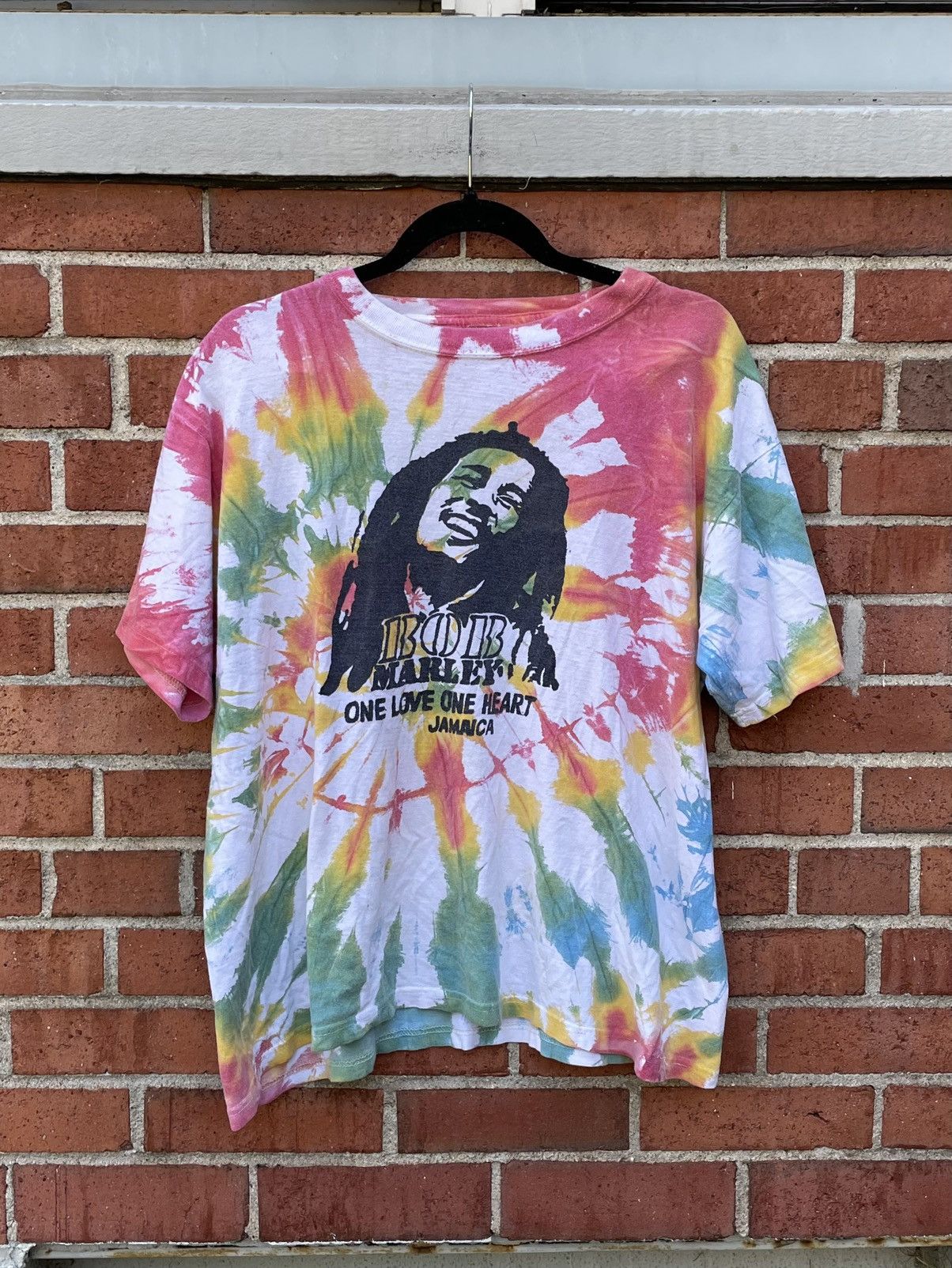 Other Vintage Y2k Bob Marley One Love One Heart Tie Dye T Shirt Size US M / EU 48-50 / 2 - 1 Thumbnail