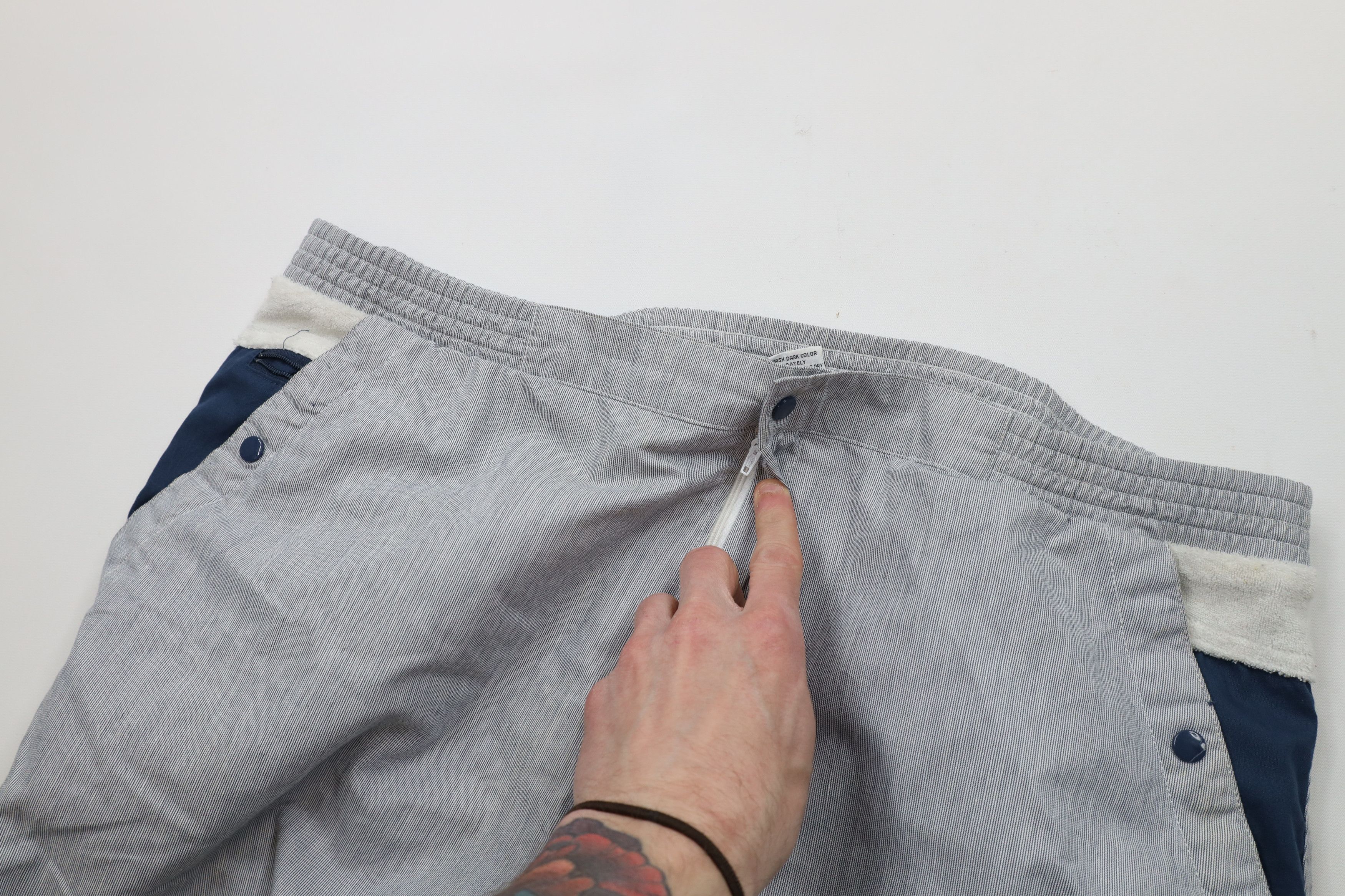 Vintage Vintage 70s Streetwear Trim Striped Wide Leg Pants Blue Size US 38 / EU 54 - 8 Thumbnail