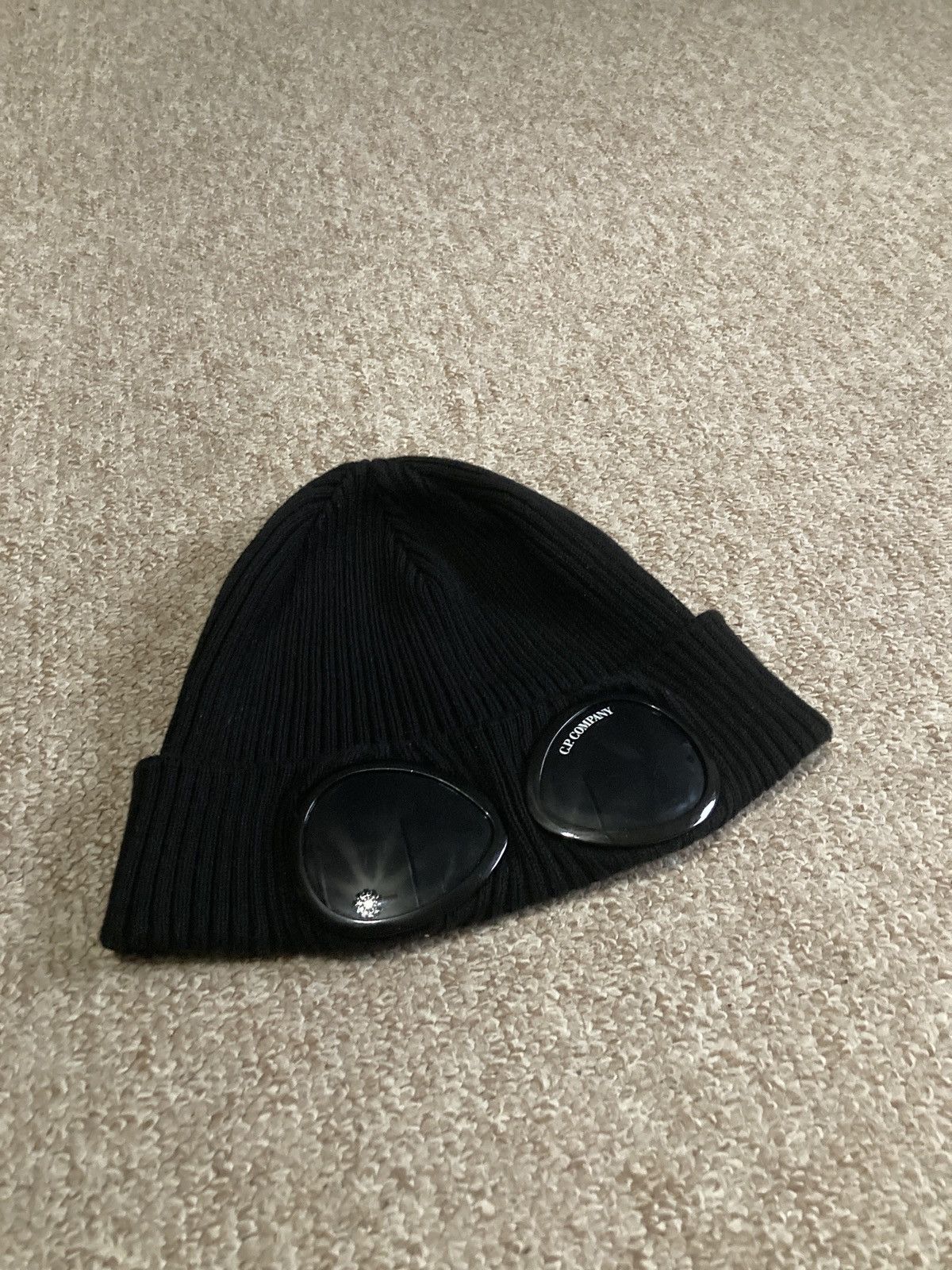 image of C P Company C.p Company Goggle Beenie in Black, Men's