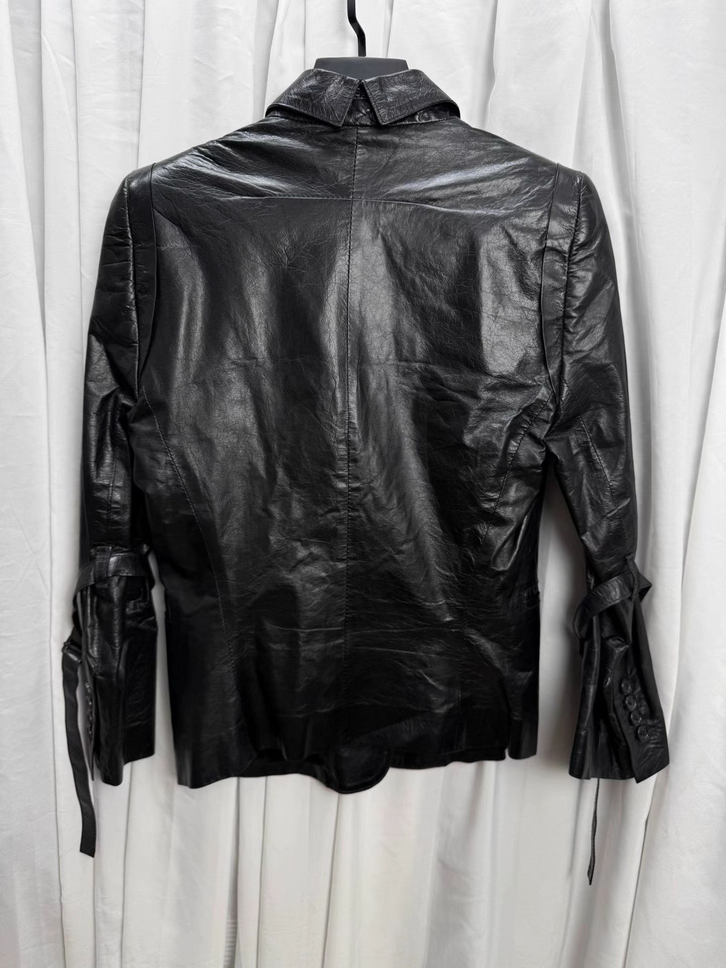 Ann Demeulemeester Ann Demeulemeester 04AW Lace-Up Leather Blazer Jacket K20 Size S / US 4 / IT 40 - 4 Thumbnail
