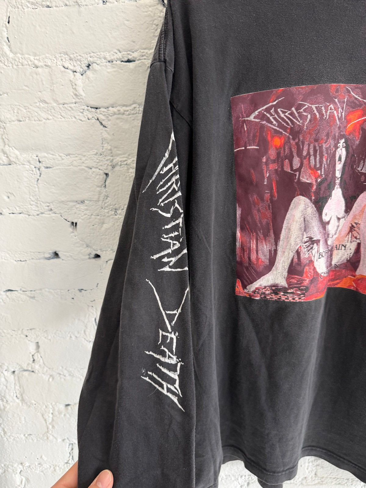 Vintage 2000 CHRISTIAN DEATH ‘BORN AGAIN ANTI CHRISTIAN’ L/S TEE Size US XL / EU 56 / 4 - 2 Thumbnail