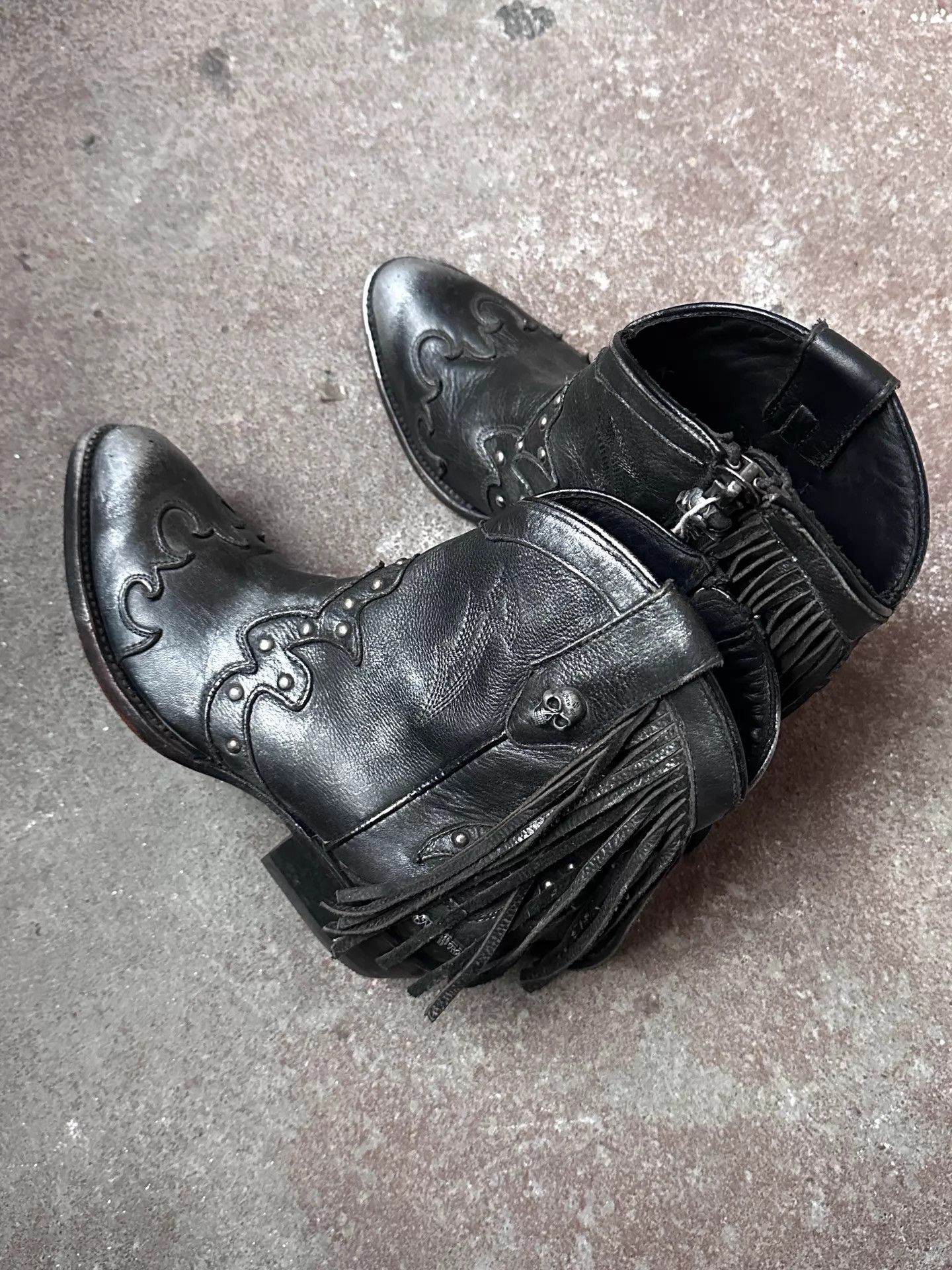 New Rock New Rock Distressed Tassel Western Boots Size US 7.5 / IT 37.5 - 5 Thumbnail