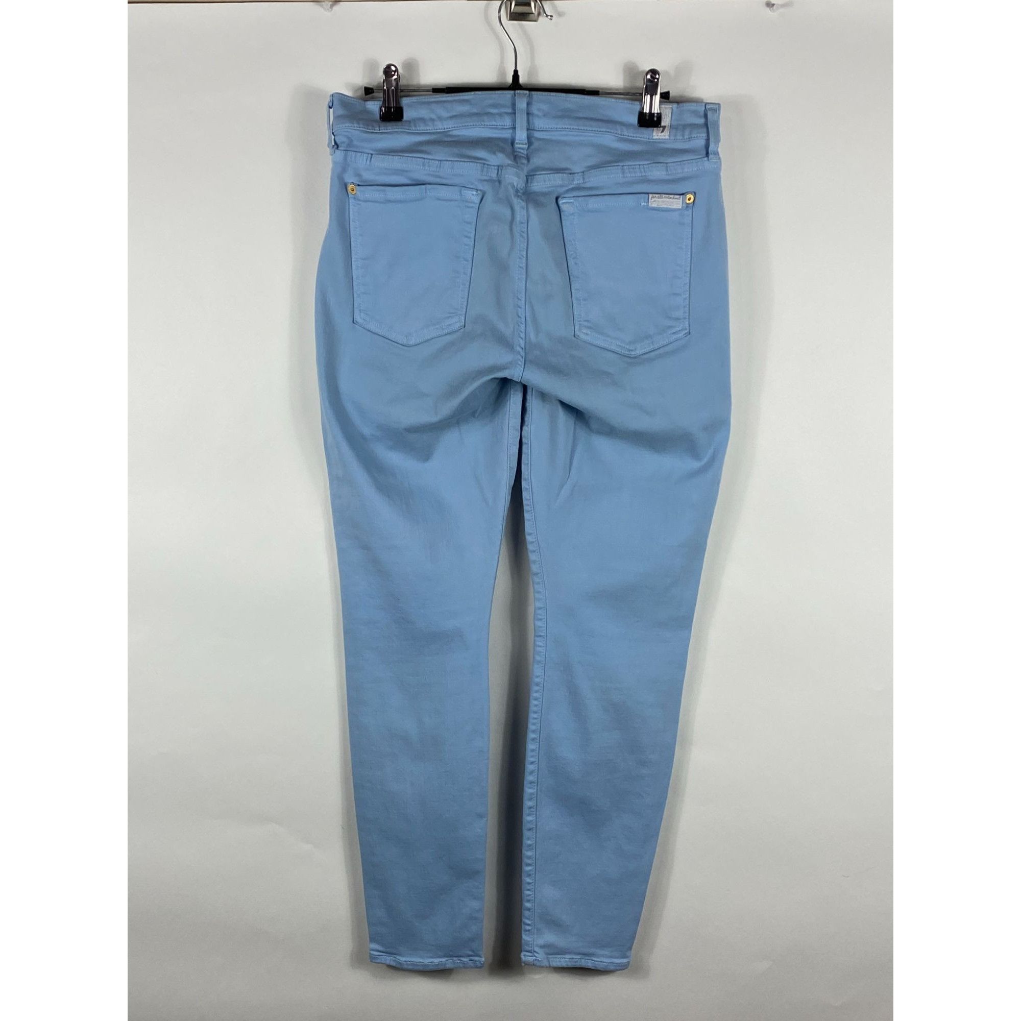 Other Seven for All Mankind Cropped Skinny Denim Jeans Blue 30x27 Size 30" / US 8 / IT 44 - 2 Thumbnail