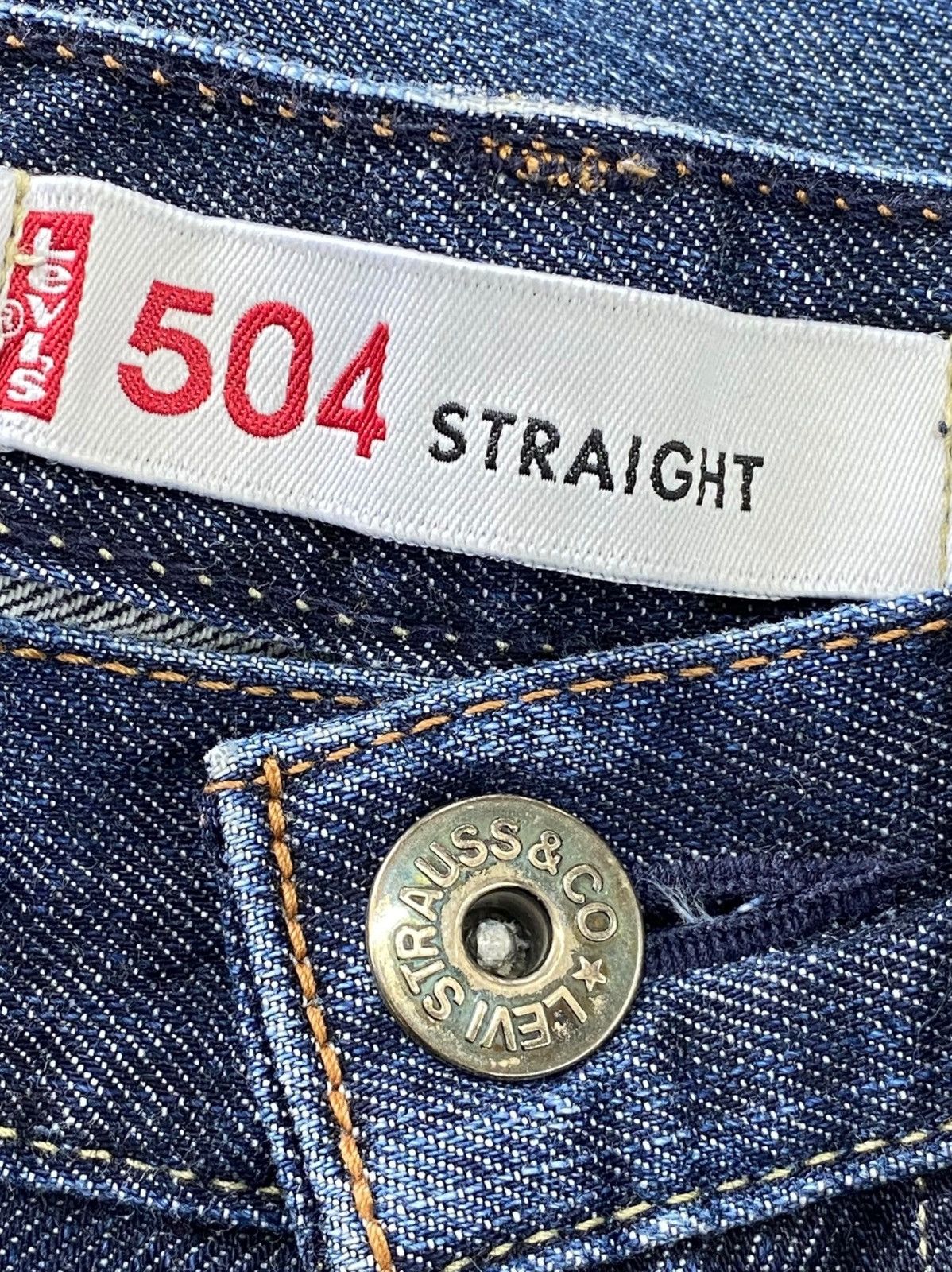 Levi's Levi’s 504 Faded Blue Wash Style Straight Leg Jeans Size US 32 / EU 48 - 10 Thumbnail