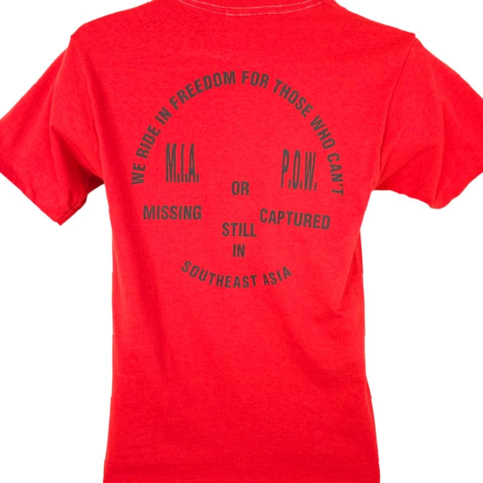 Vintage VINTAGE POW MIA T Shirt Mens Size Small Red 80s Veterans Motorcycle Club USA Shirt Mens S Red 80s 90s Biker Motorcycle Nomads Made In USA Size US S / EU 44-46 / 1 - 4 Thumbnail