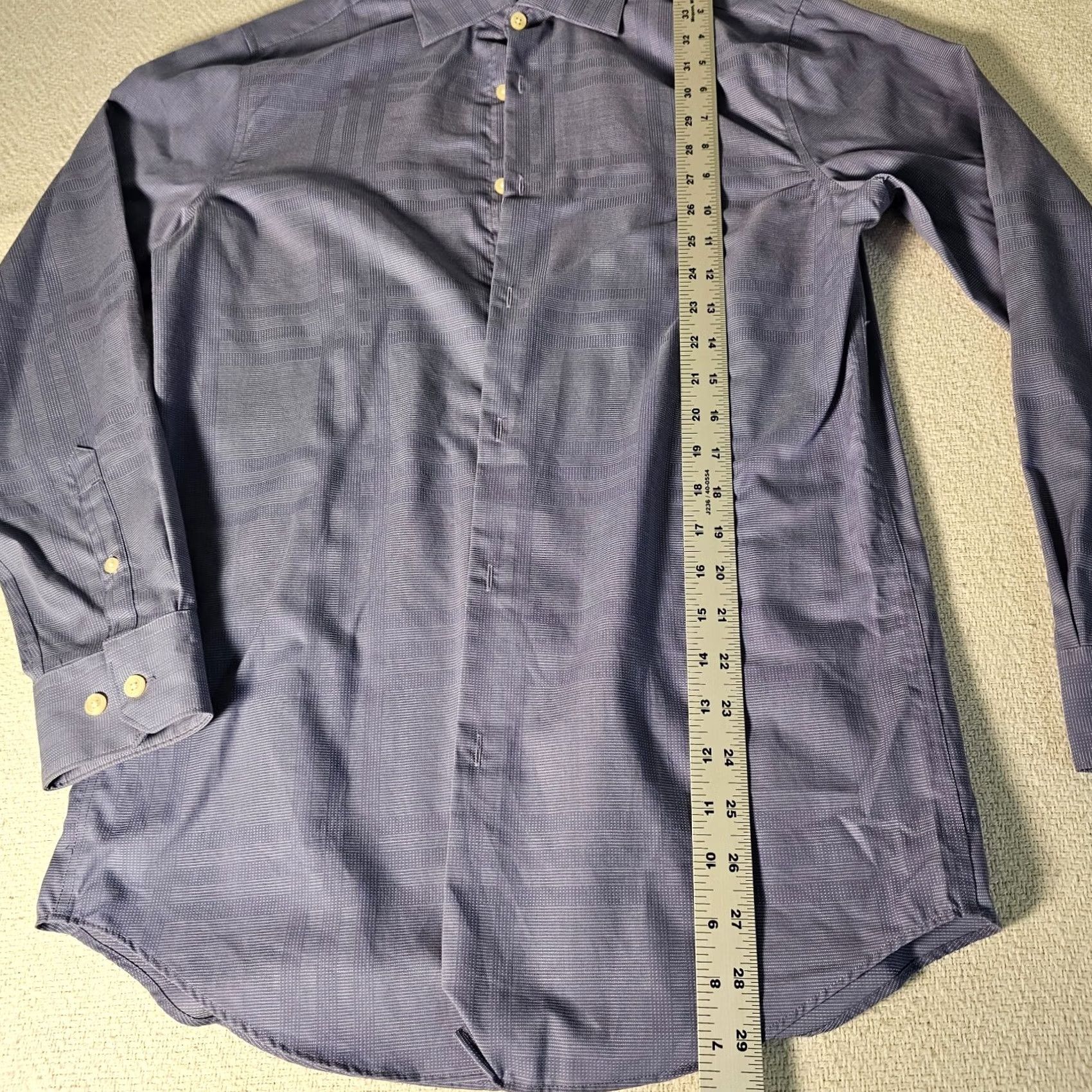 Perry Ellis Perry Ellis Button-Up Shirt Men’s Long Sleeve Blue Stripe City Fit Small 14.5 Regular Cotton Spandex Knit Blue Size US M / EU 48-50 / 2 - 4 Thumbnail