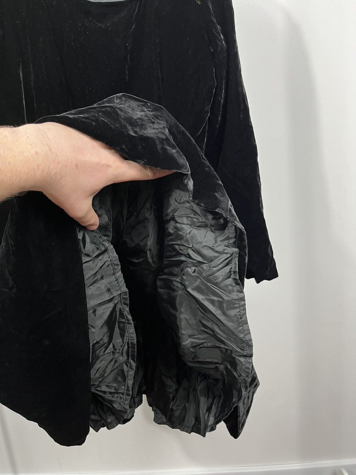 Sisley Vintage Sisley Velvet Mini Dress Made in Italy Ruffle Hem Size M / US 6-8 / IT 42-44 - 10 Thumbnail
