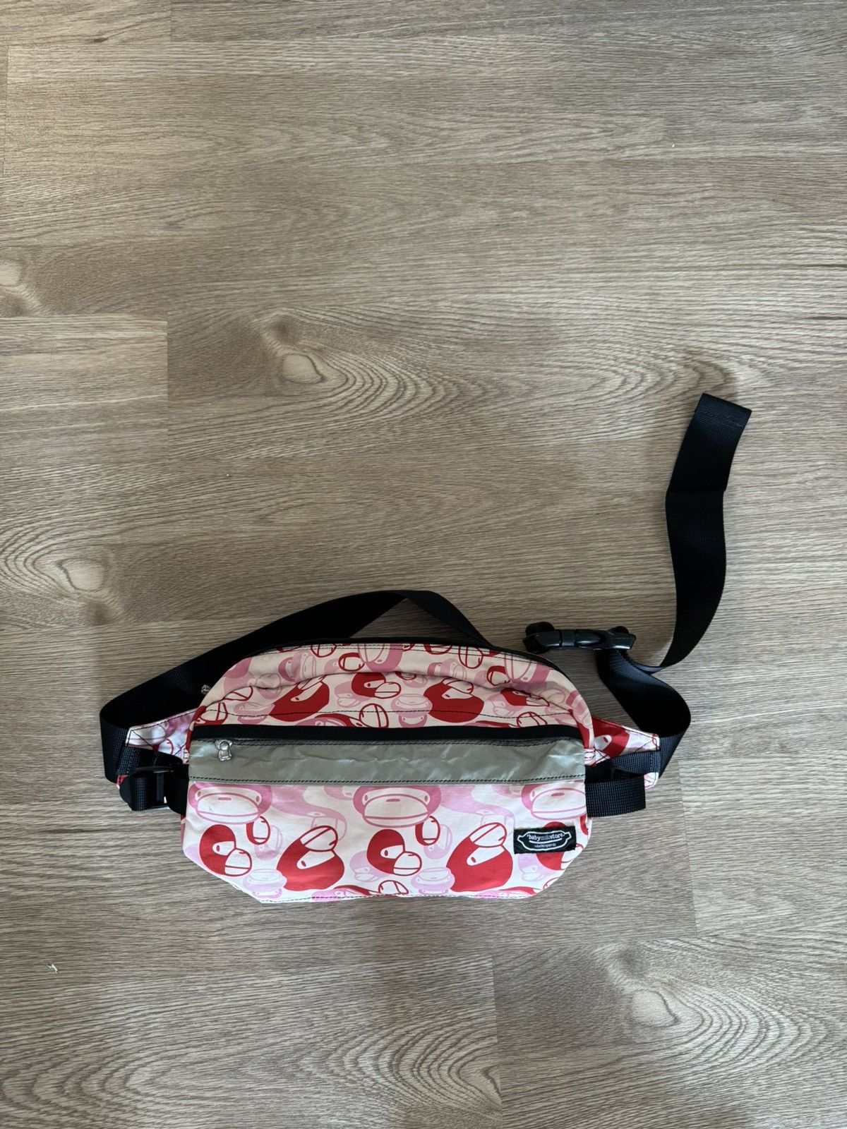 image of Bape Early 2000’S Pink Baby Milo Camo Crossbody Side Bag, Men's