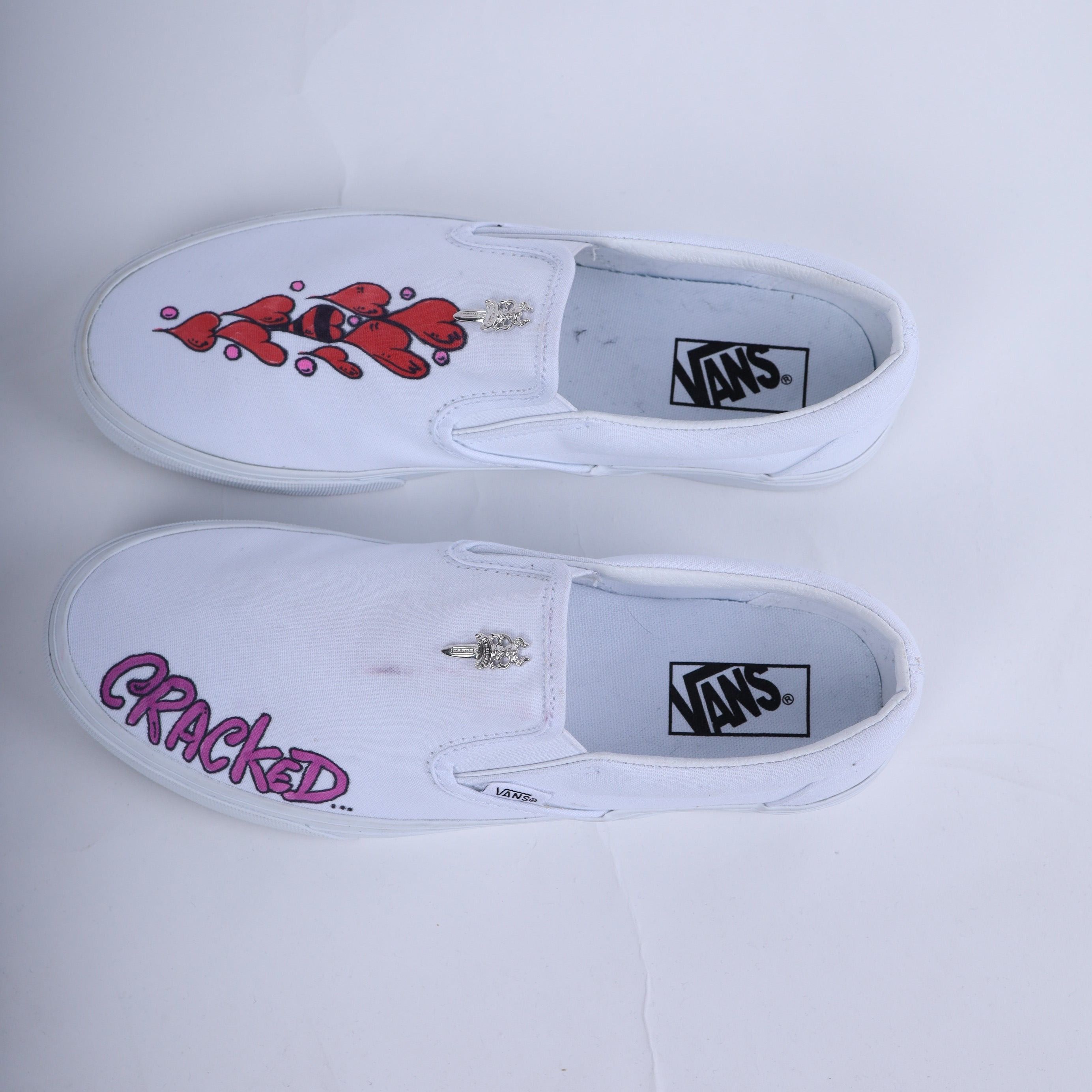 Chrome Hearts CHROME HEARTS X MATTY BOY HAND PAINTED VANS SLIP ONS Size US 10 / EU 43 - 9 Thumbnail