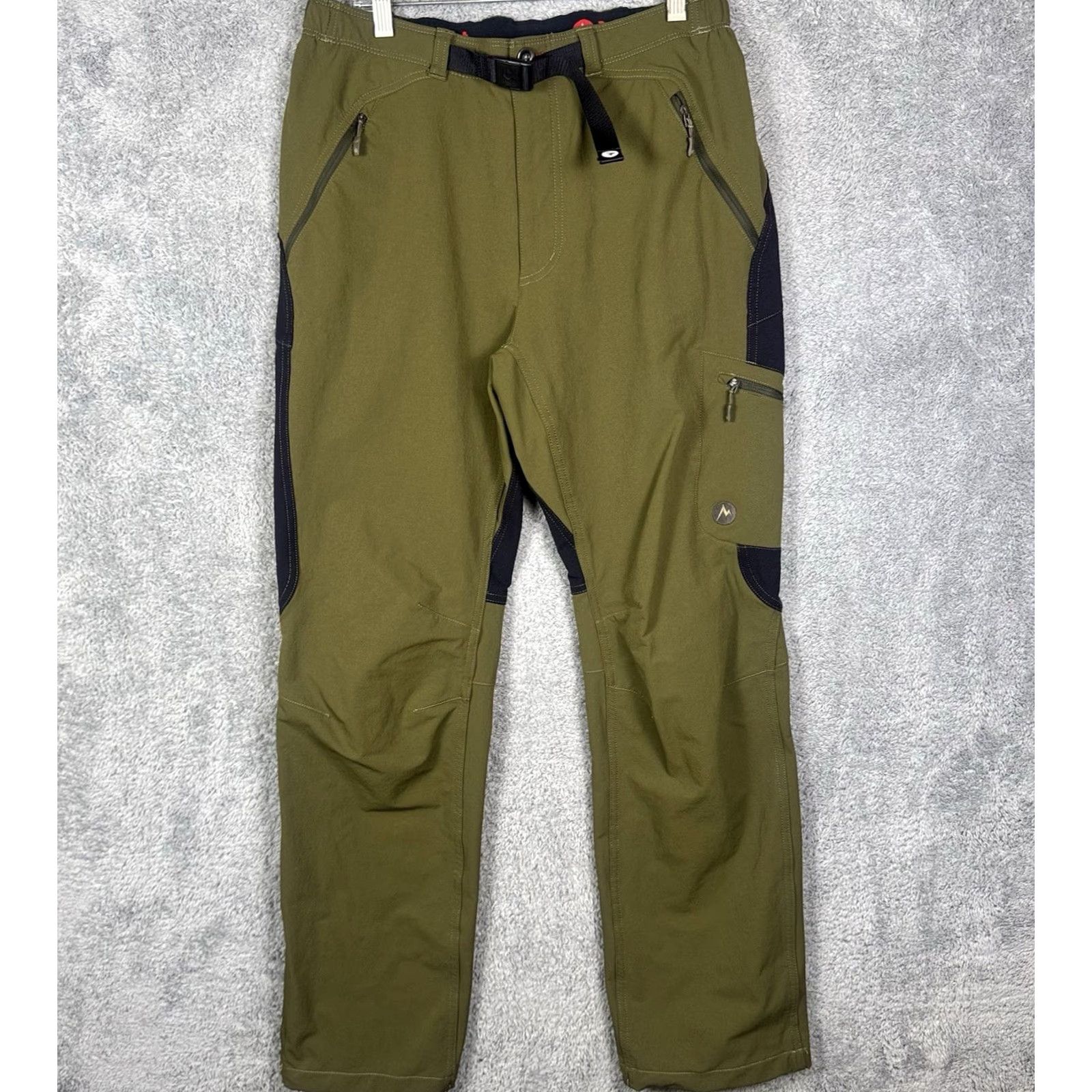 Marmot Marmot Pants Mens L 30x30 Softshell Tech Cargo Belted Olive Highland Performance Size US 33 - 2 Thumbnail