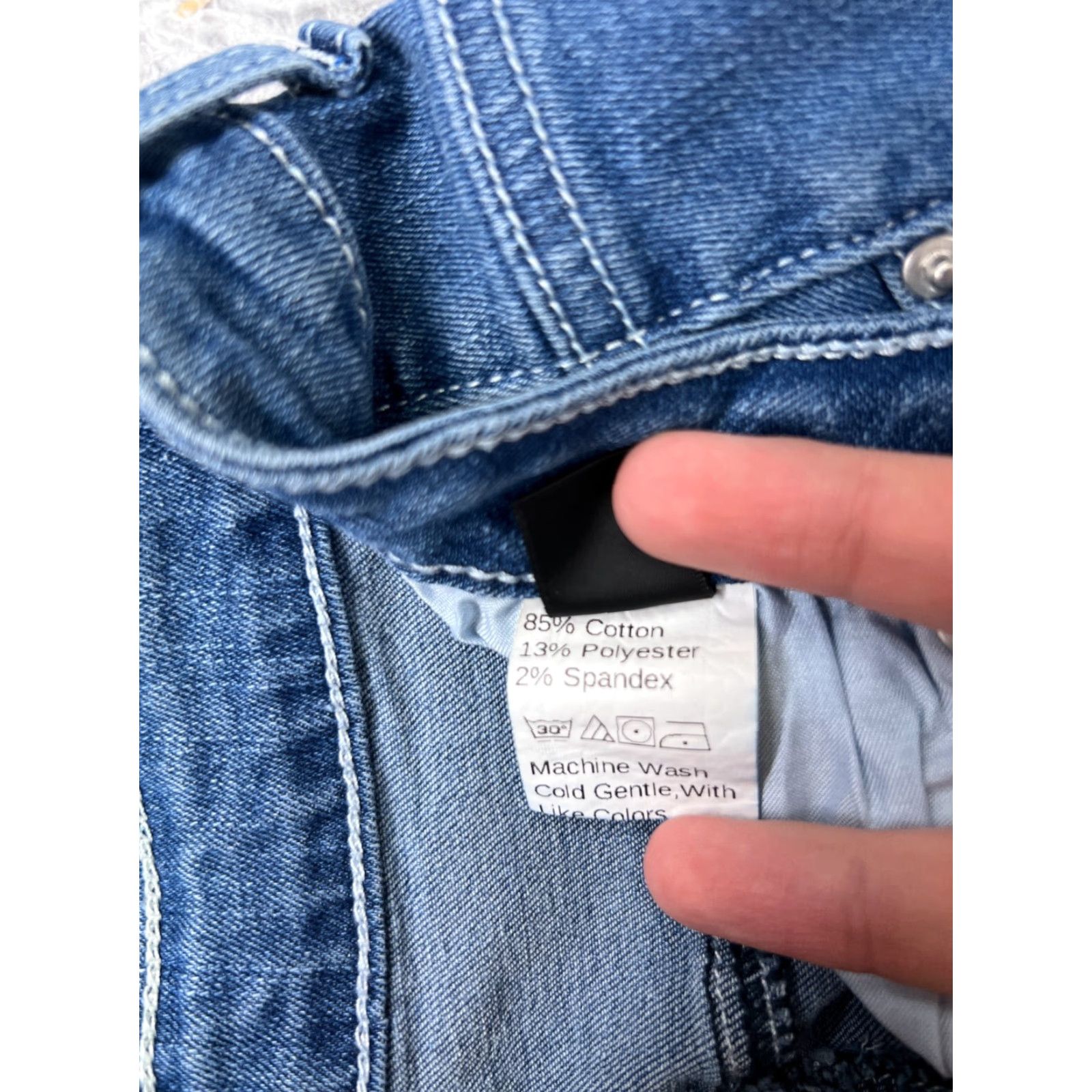 Shein VINTAGE SheIn Women's Jeans Flared High Waist Cotton Blend 24 Blue 90s Retro Womens Size 42" / US 20 - 4 Thumbnail
