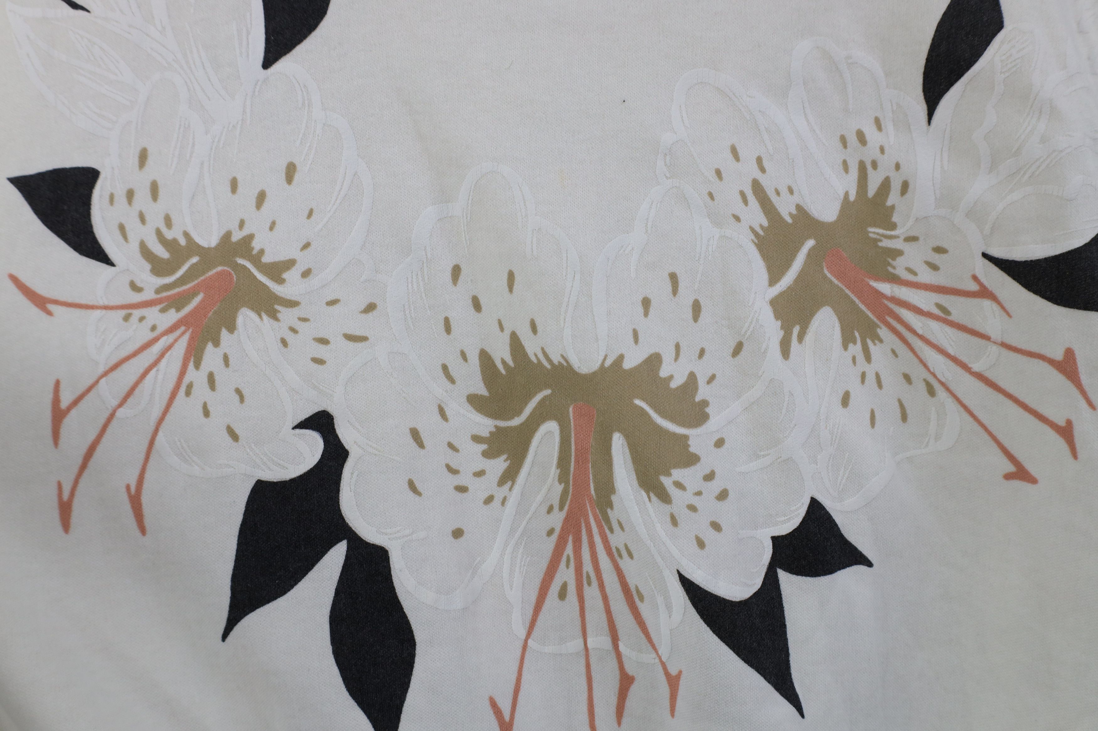 Vintage Vintage 80s Streetwear Dolman Sleeve Flower Pullover T-Shirt Size M / US 6-8 / IT 42-44 - 5 Thumbnail