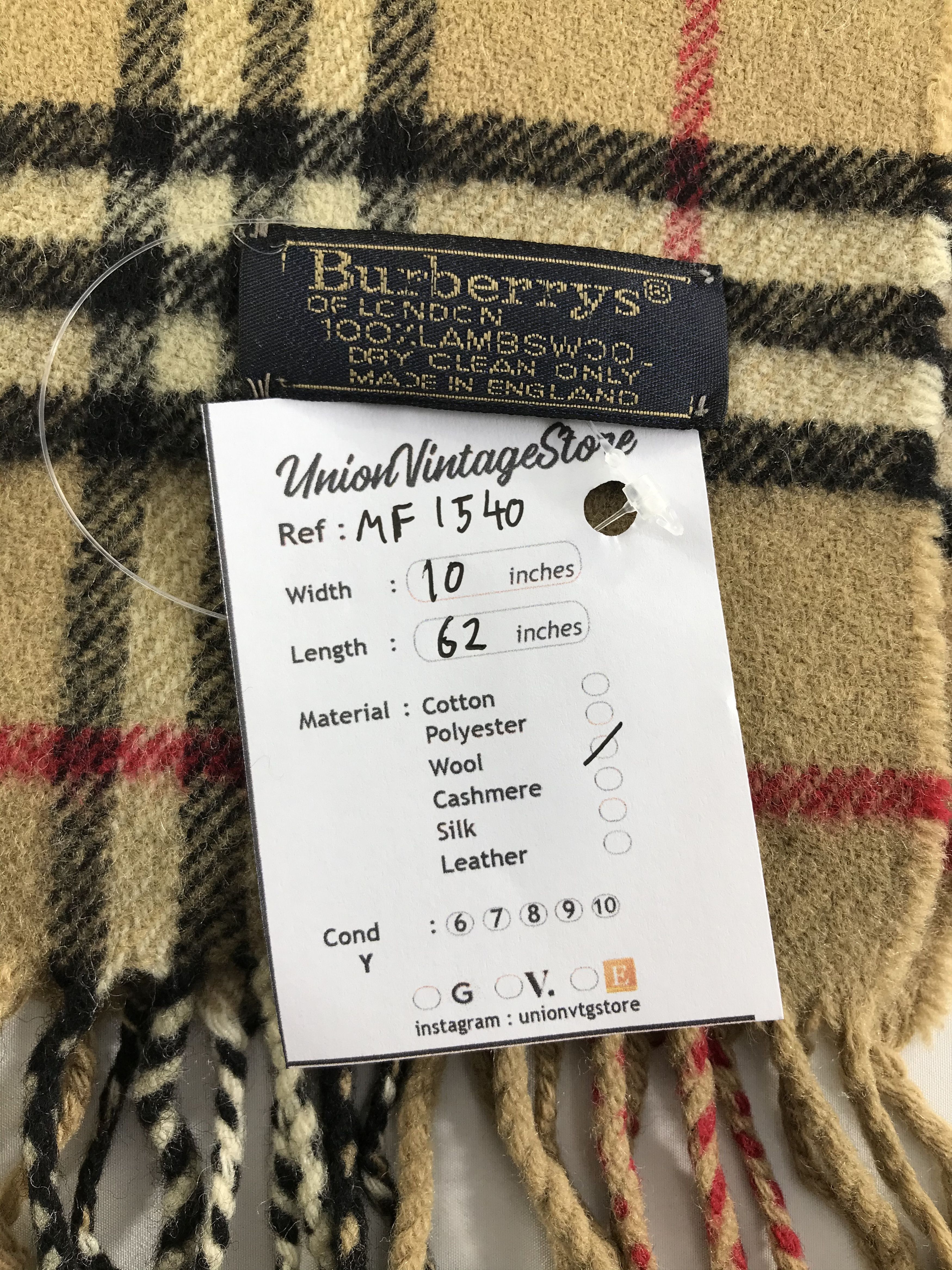 Burberry Vintage Burberry Scarf/Muffler/Neckwear MF1540 Size ONE SIZE - 4 Thumbnail