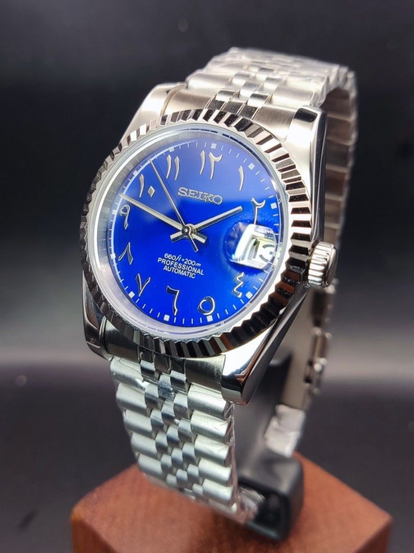 Seiko Seiko Mod Date Just Blue Silver Luxury Watch Grailed