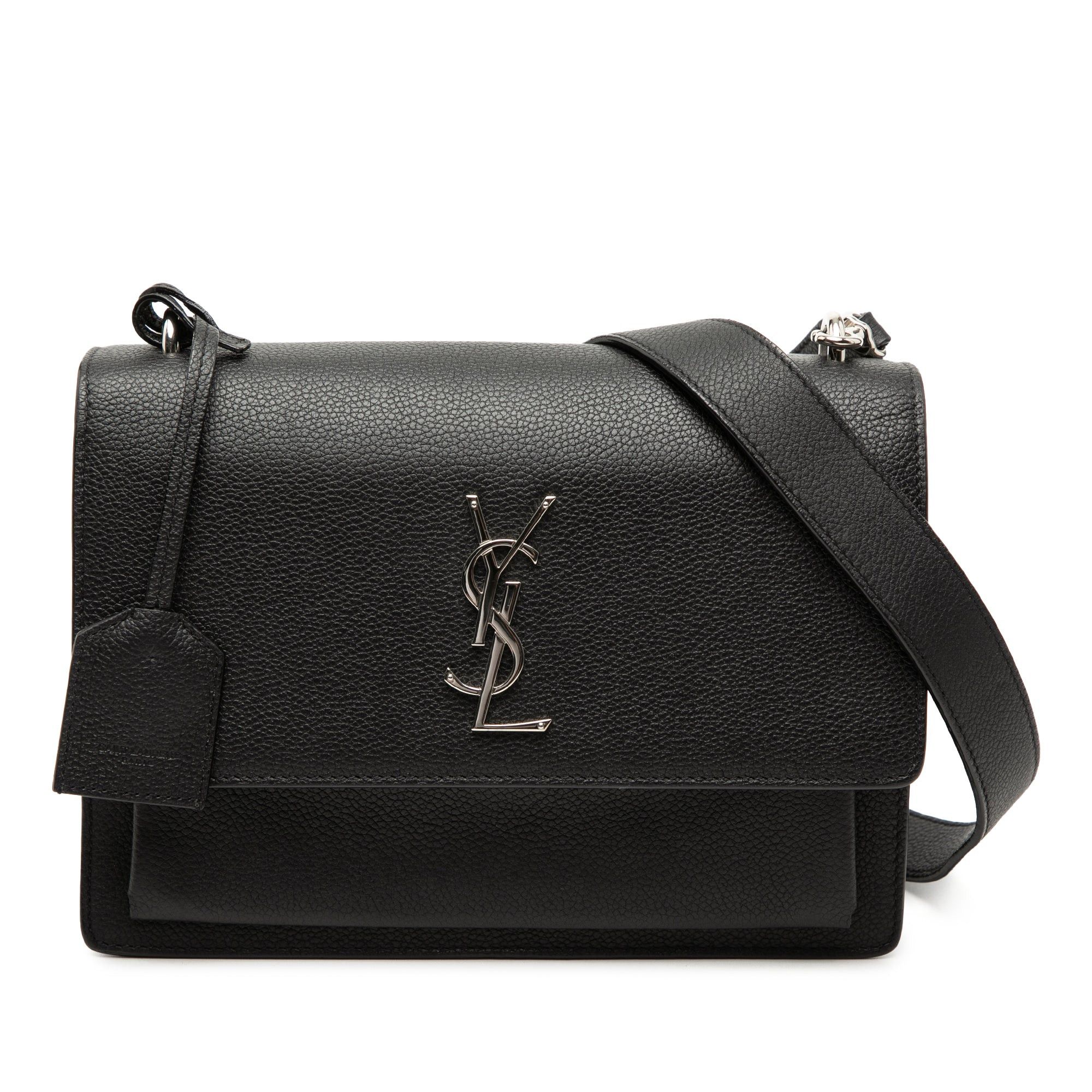 Saint Laurent Paris Medium Grained Calfskin Monogram Sunset Crossbody Size ONE SIZE - 1 Thumbnail