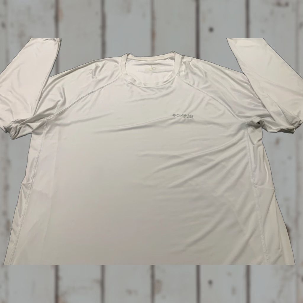 Vintage VINTAGE Men's Columbia PFG Fishing T-Shirt Long Sleeve 2XL White Polyester Shirt Mens Size US XXL / EU 58 / 5 - 1 Thumbnail