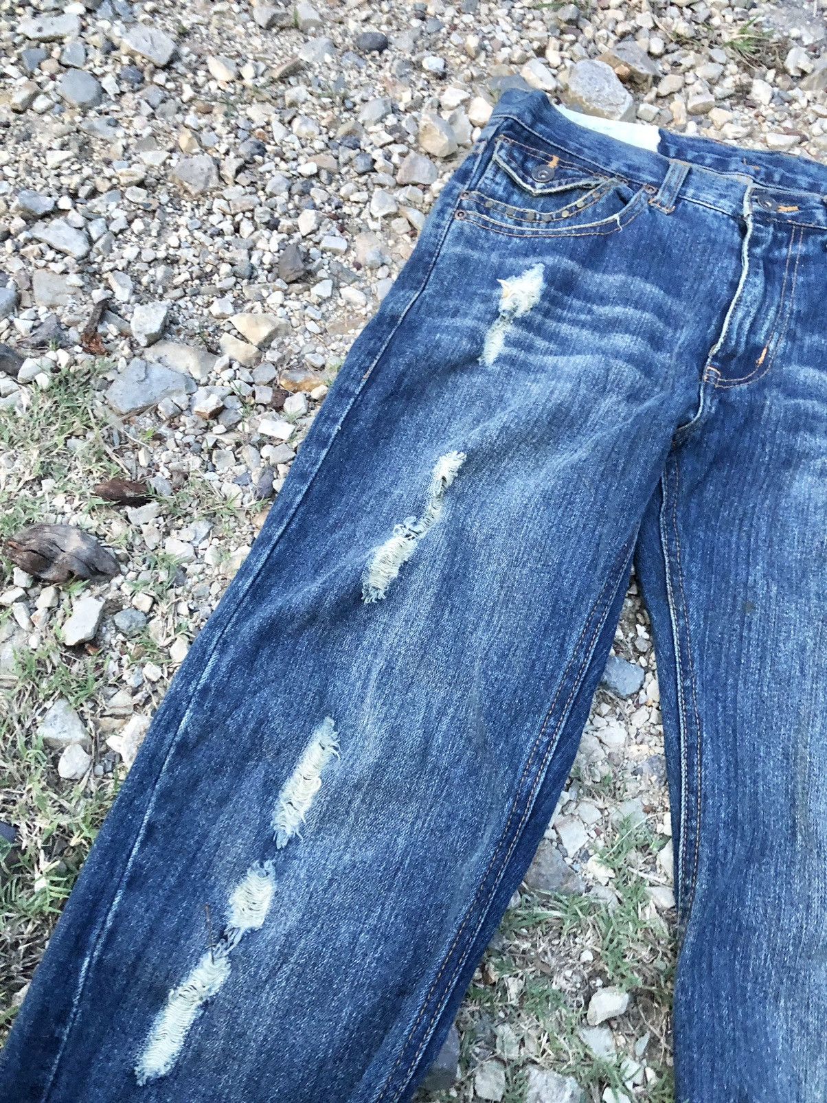 Japanese Brand TWIST ANTFUL JEANS WASHED BLUE DENIM Size US 31 - 5 Thumbnail